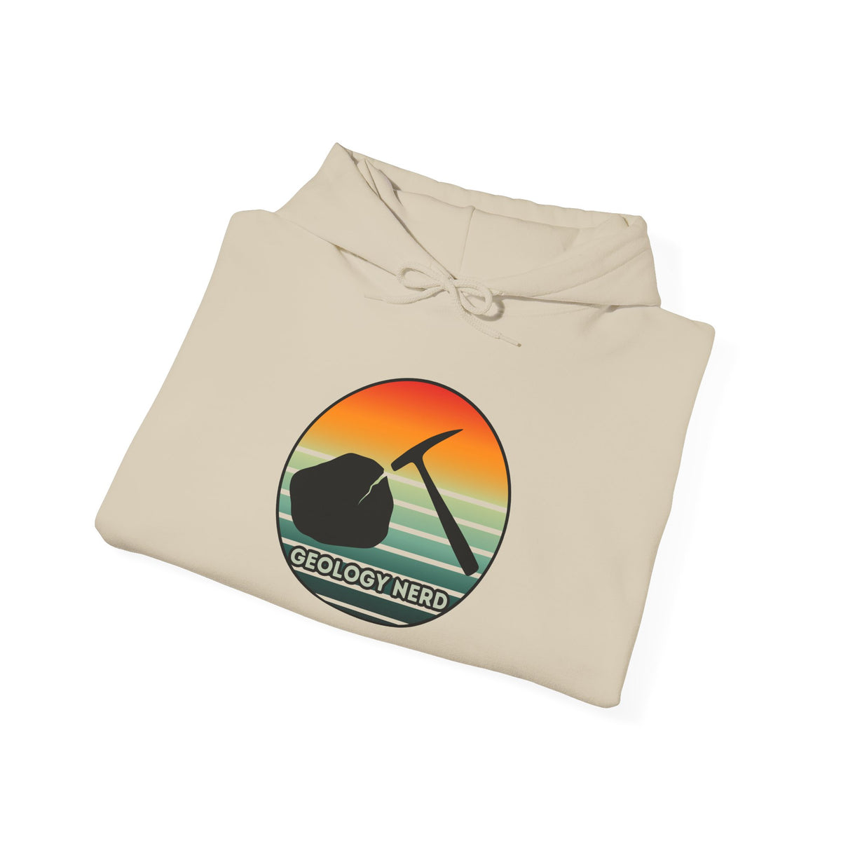 Geology Nerd Hoodie Rock Hammer Sunset Silhouette Rockhound Gift Unisex