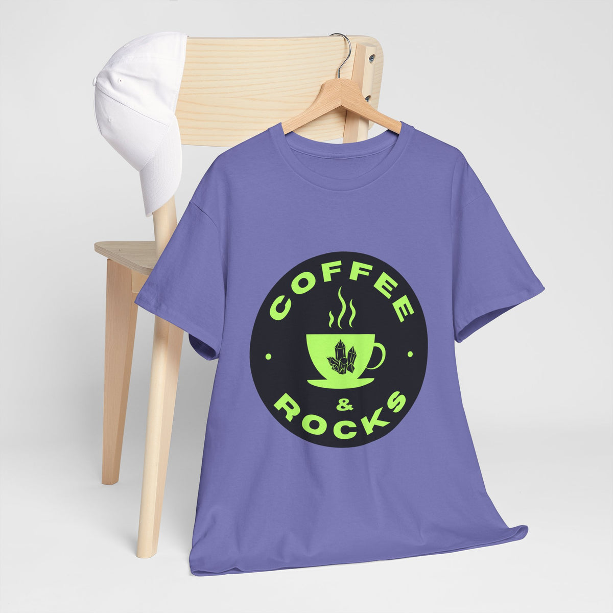 Coffee & Rocks Unisex Heavy Cotton Tee - Perfect for Geologist Coffee Lovers