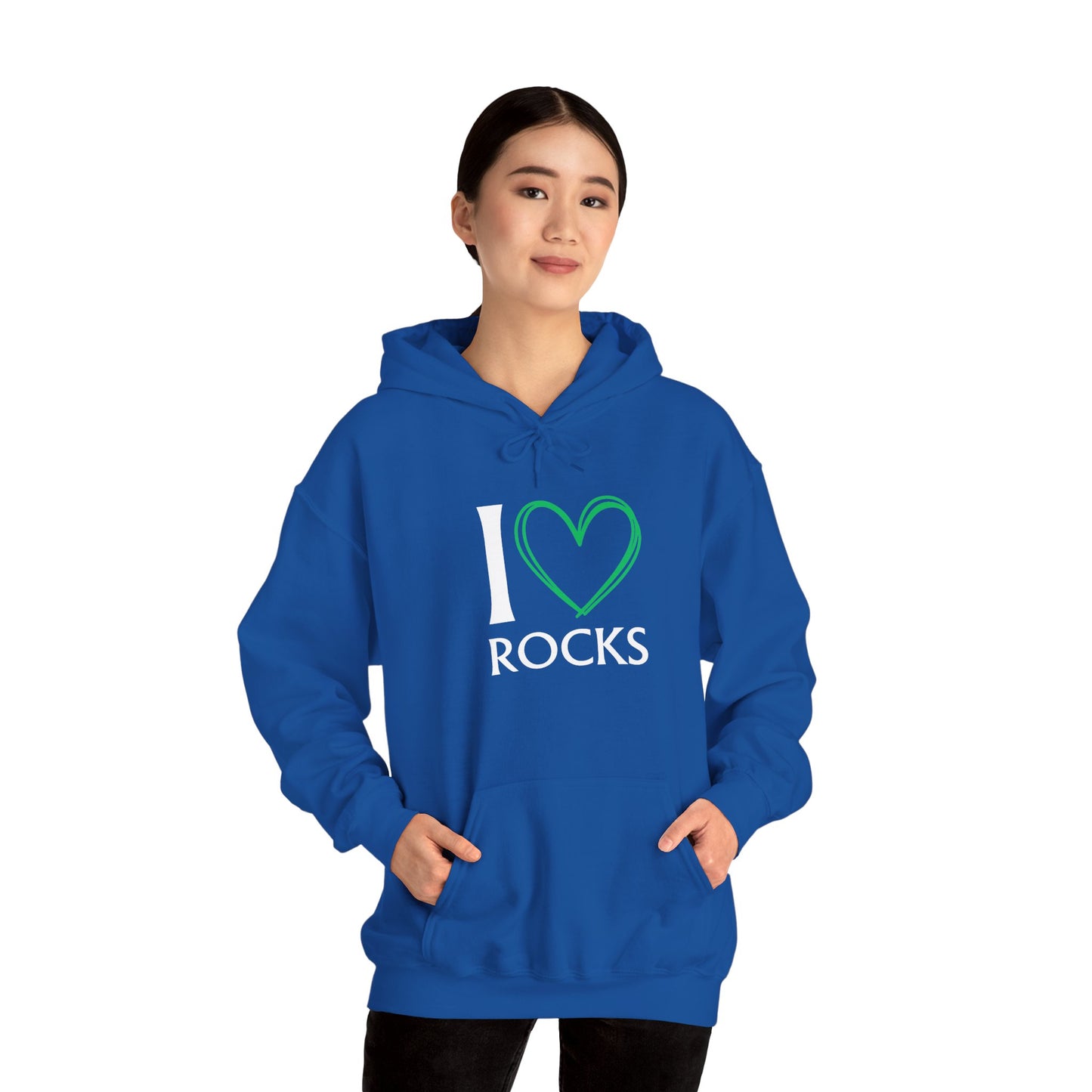 I Love Rocks Hoodie Rockhound, Geology & Rock Collector Hooded Sweatshirt