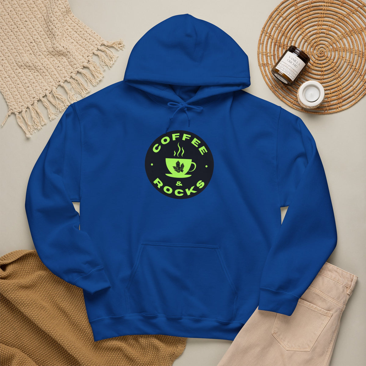 Coffee & Rocks Hoodie Cozy Geology Unisex Hooded Sweatshirt