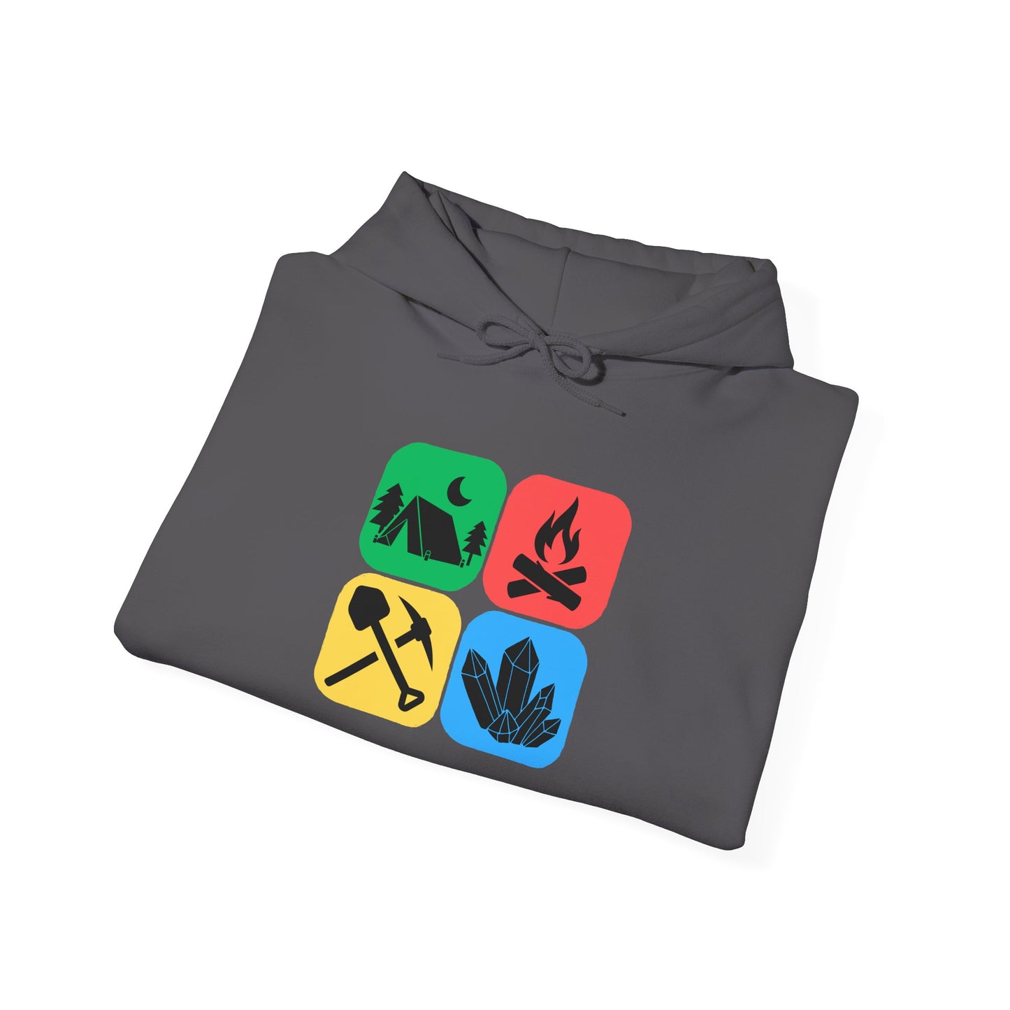Camping Hoodie for Rockhounds, Geologists, & Crystal Digging Adventures - Unisex Hooded Sweatshirt