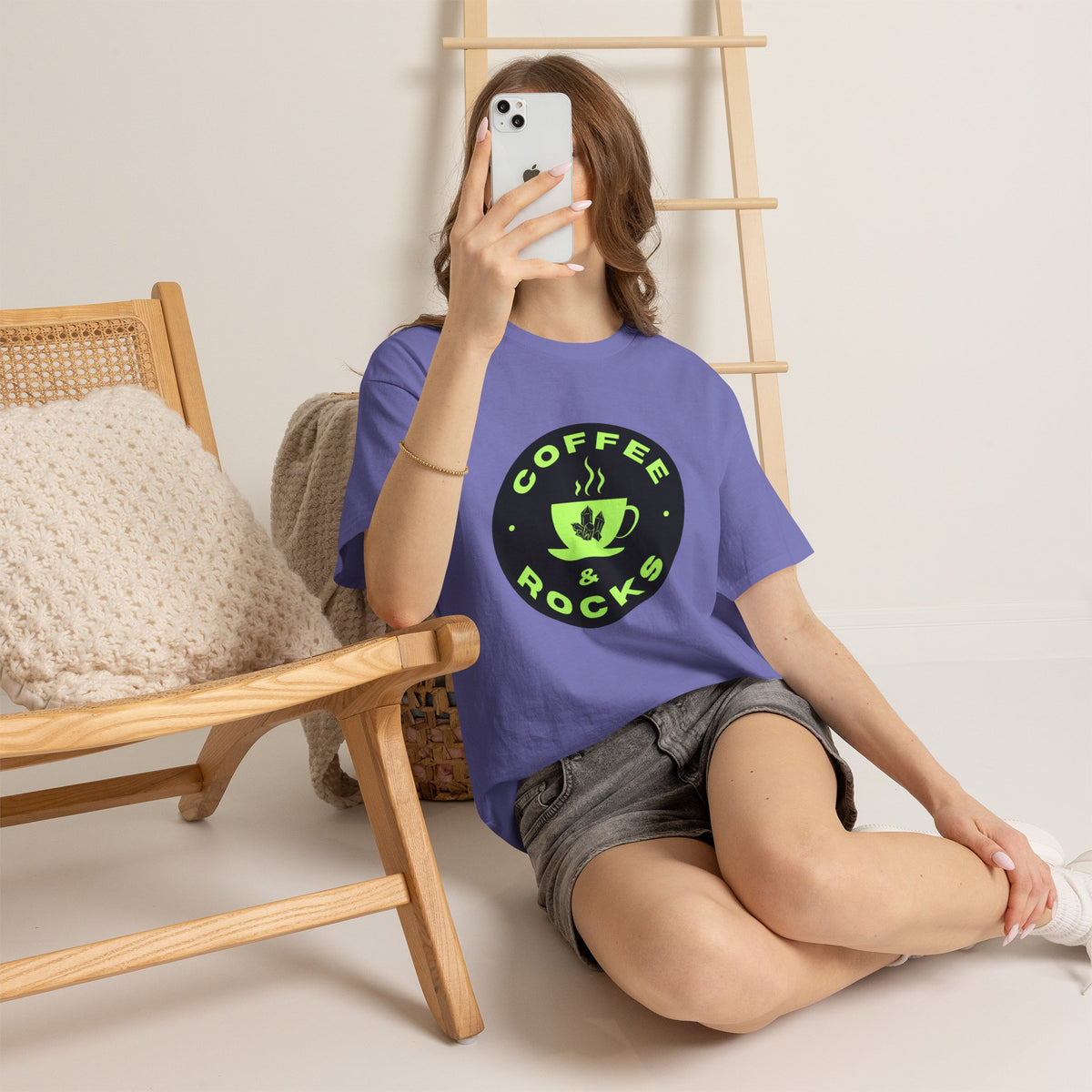 Coffee & Rocks Unisex Heavy Cotton Tee - Perfect for Geologist Coffee Lovers