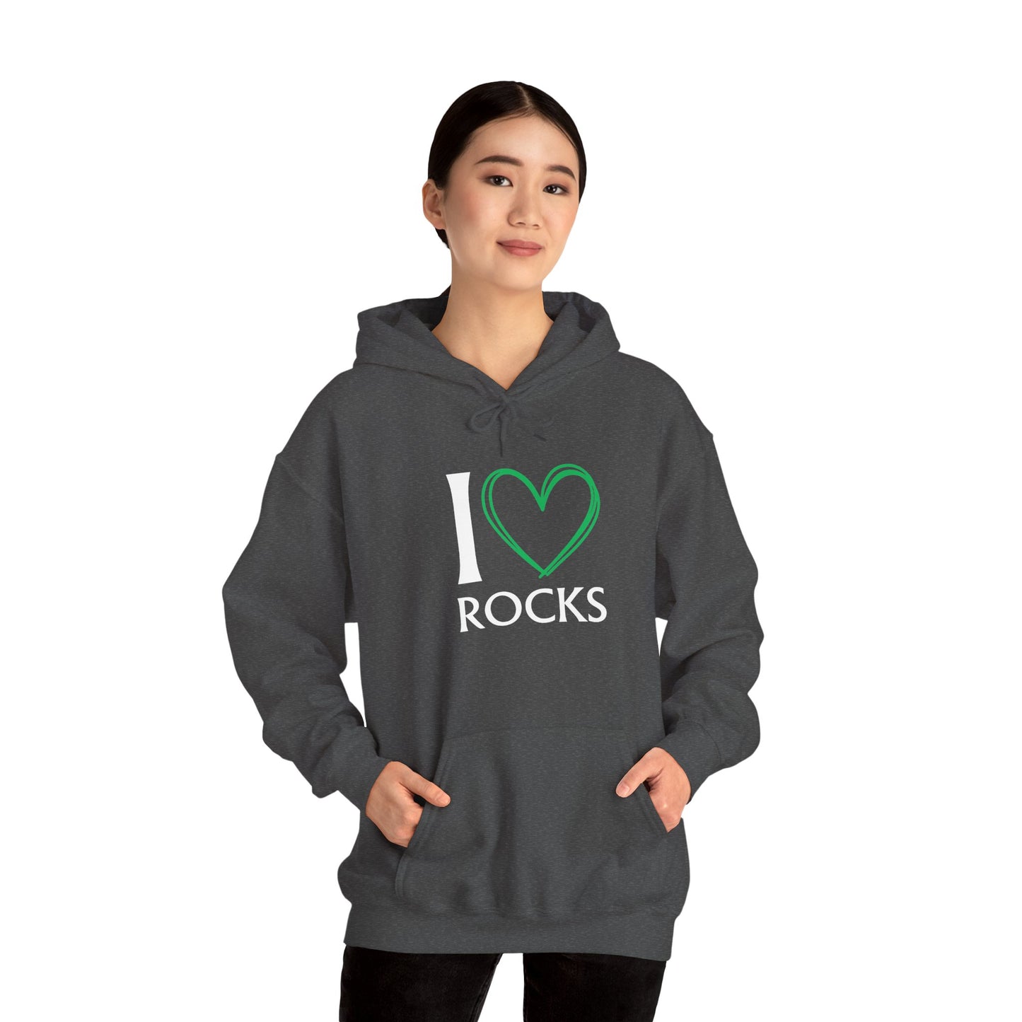 I Love Rocks Hoodie Rockhound, Geology & Rock Collector Hooded Sweatshirt