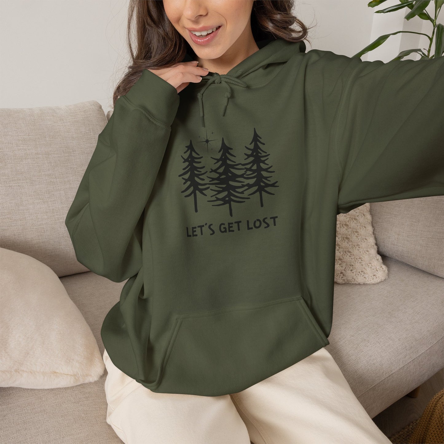 Let's Get Lost Unisex Hoodie Adventure Sweatshirt for Nature Lovers Rockhounds