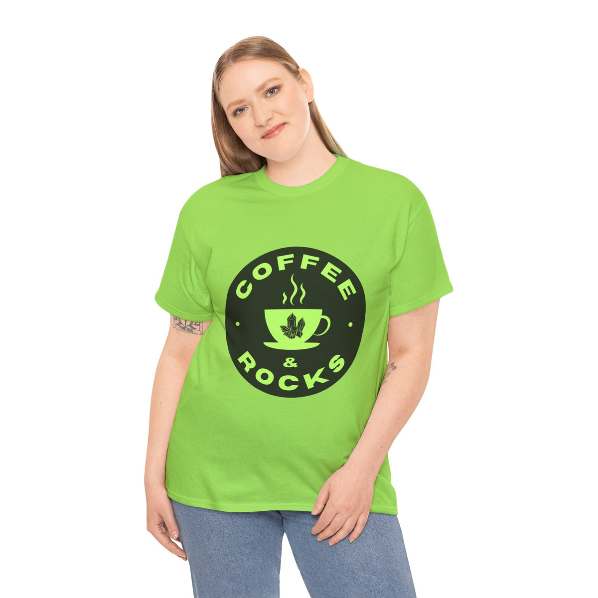 Coffee & Rocks Unisex Heavy Cotton Tee - Perfect for Geologist Coffee Lovers