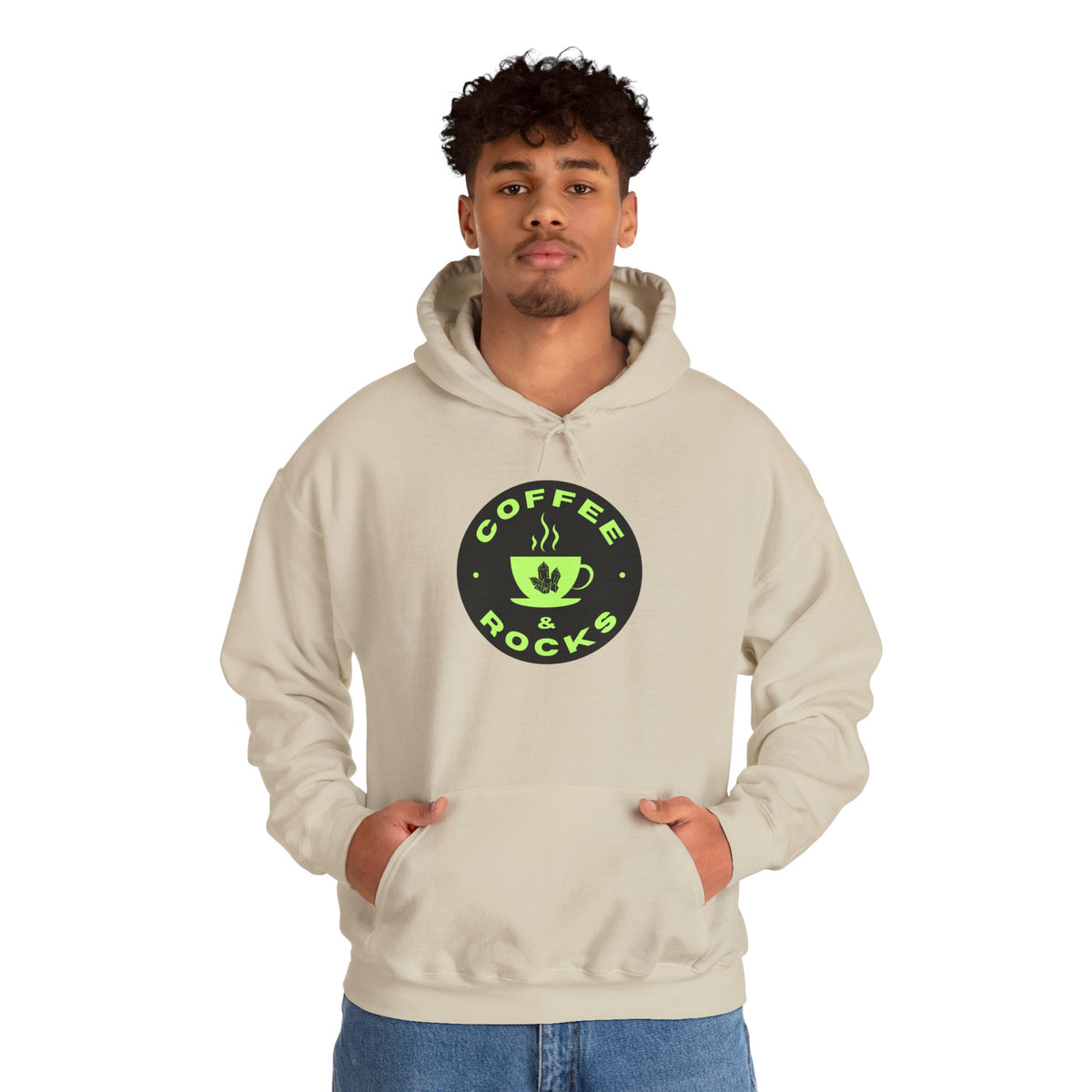 Coffee & Rocks Hoodie Cozy Geology Unisex Hooded Sweatshirt