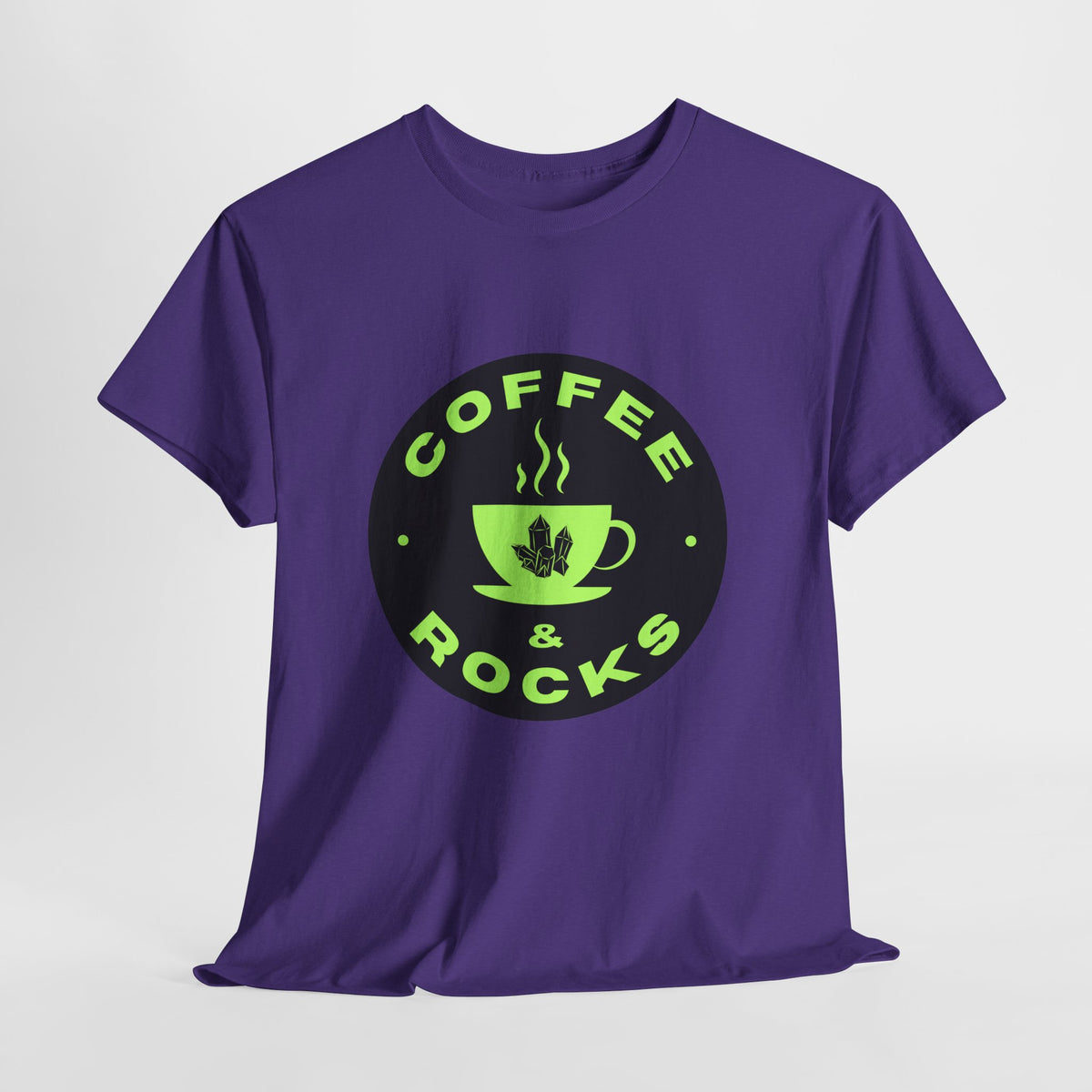 Coffee & Rocks Unisex Heavy Cotton Tee - Perfect for Geologist Coffee Lovers