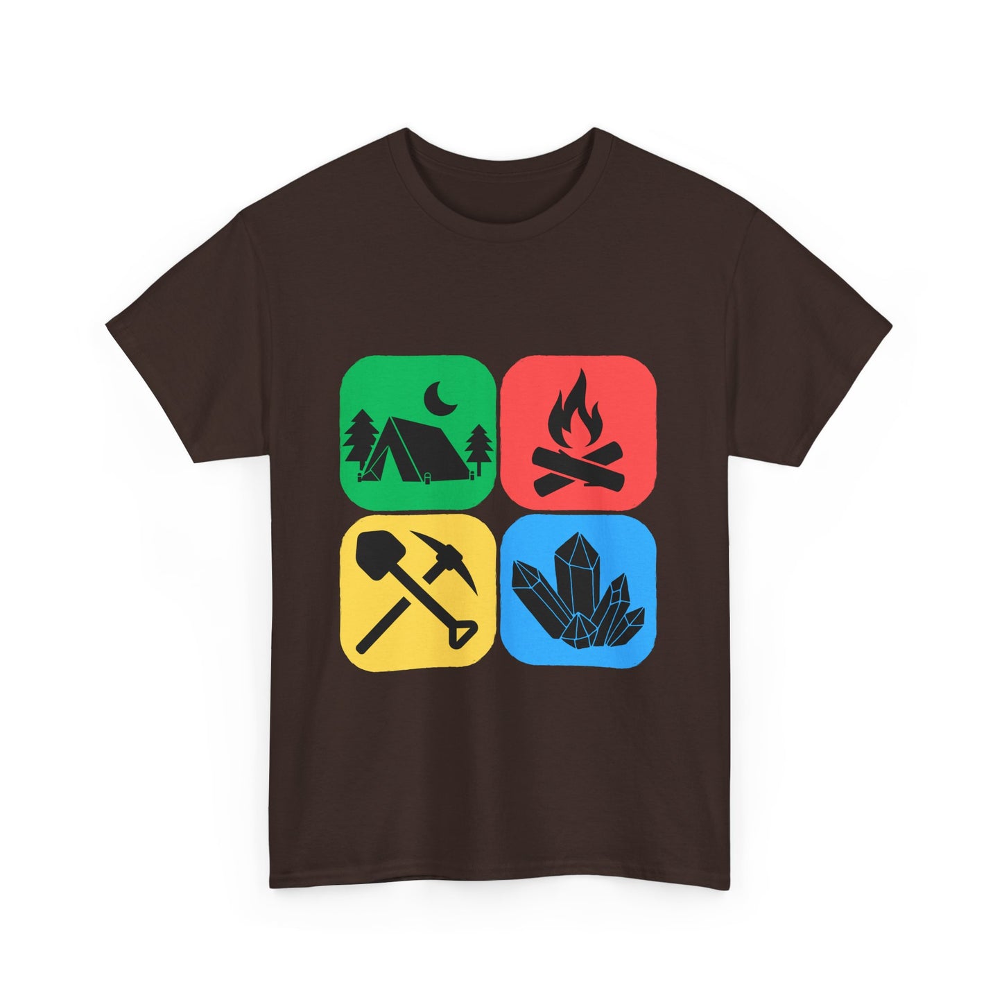 Rockhound Camping Adventure Unisex Tee - Geology Shirt, Outdoor Nature Lover Gift, Hiking Campfire T-Shirt, Rock and Mineral
