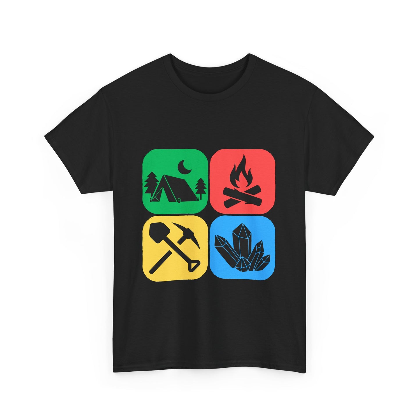 Rockhound Camping Adventure Unisex Tee - Geology Shirt, Outdoor Nature Lover Gift, Hiking Campfire T-Shirt, Rock and Mineral