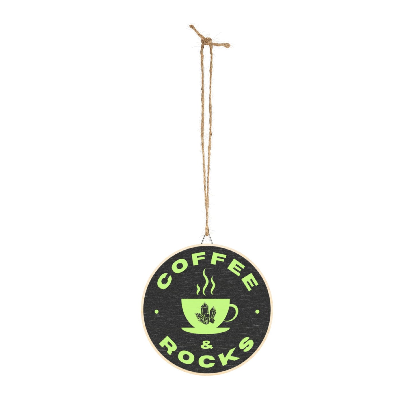 Coffee & Rocks Wood Sign – Rustic Wall Decor for Coffee and Geology Lovers