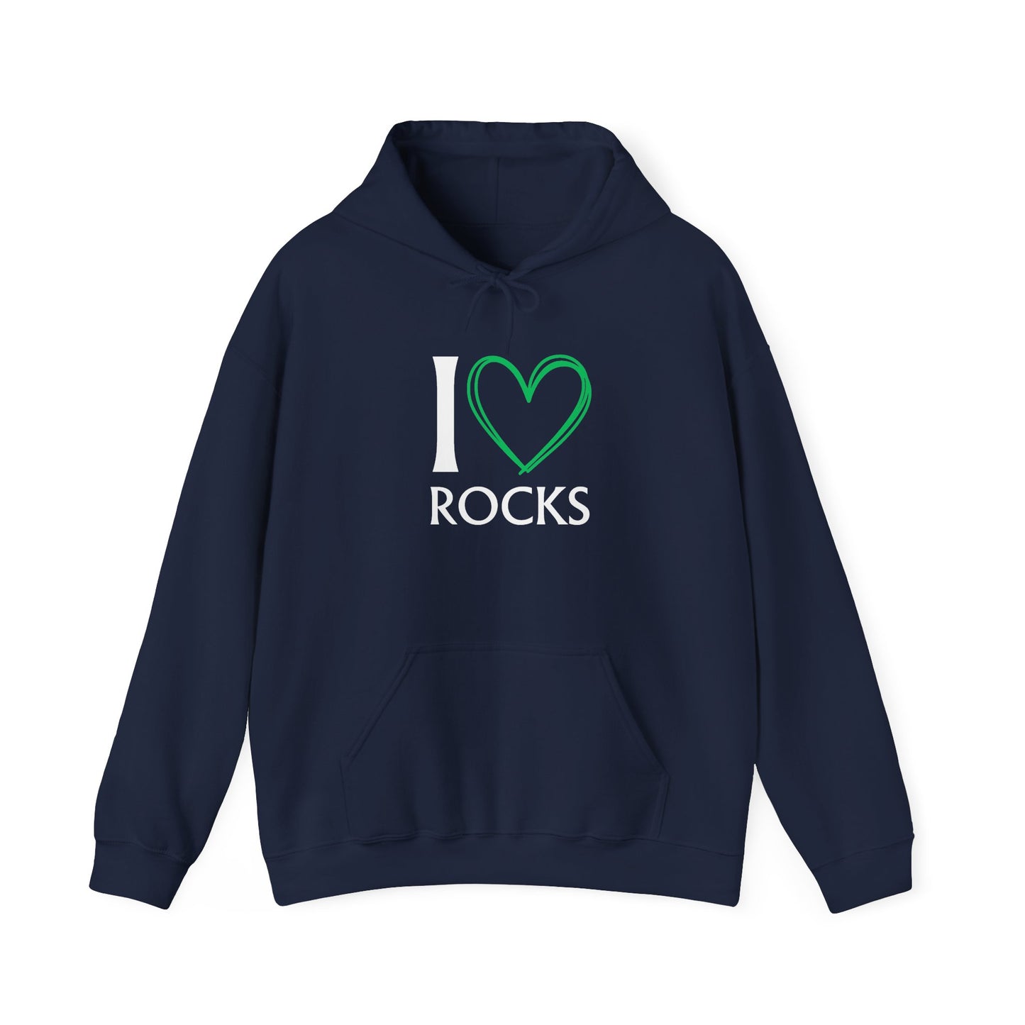 I Love Rocks Hoodie Rockhound, Geology & Rock Collector Hooded Sweatshirt