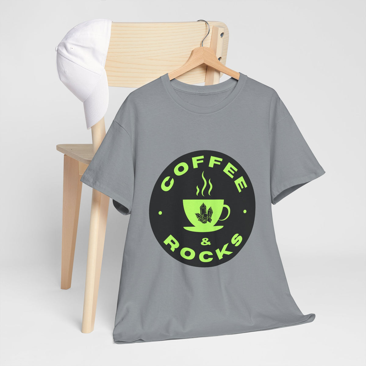 Coffee & Rocks Unisex Heavy Cotton Tee - Perfect for Geologist Coffee Lovers