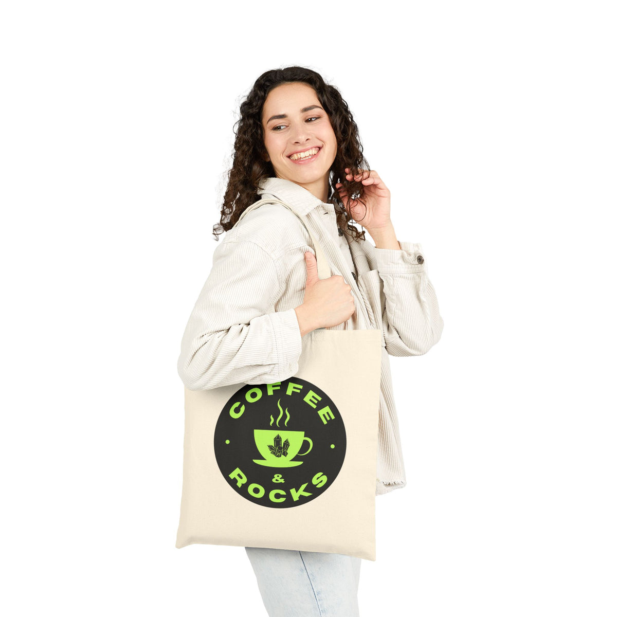 Coffee & Rocks Geology Tote Bag Rockhounding Cotton Canvas