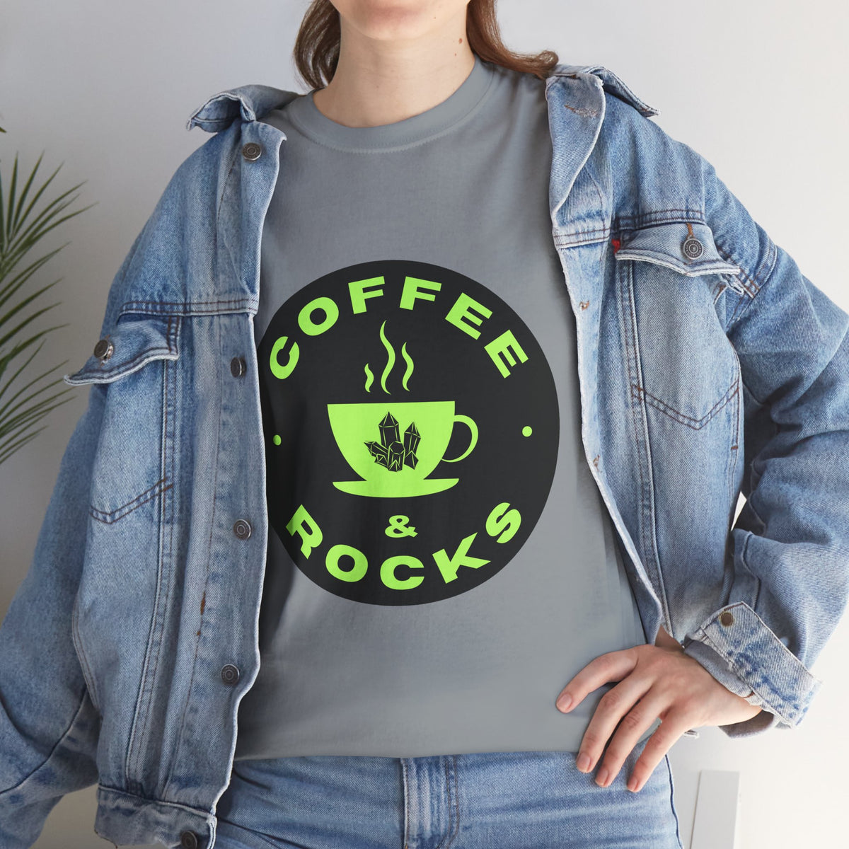 Coffee & Rocks Unisex Heavy Cotton Tee - Perfect for Geologist Coffee Lovers