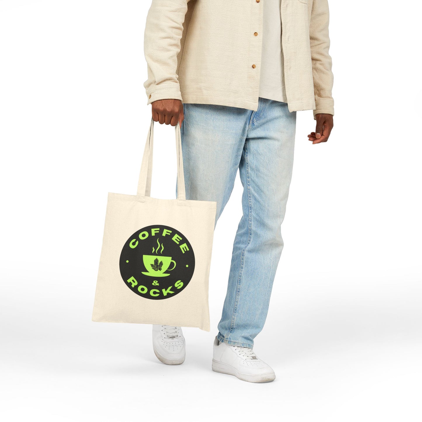 Coffee & Rocks Geology Tote Bag Rockhounding Cotton Canvas