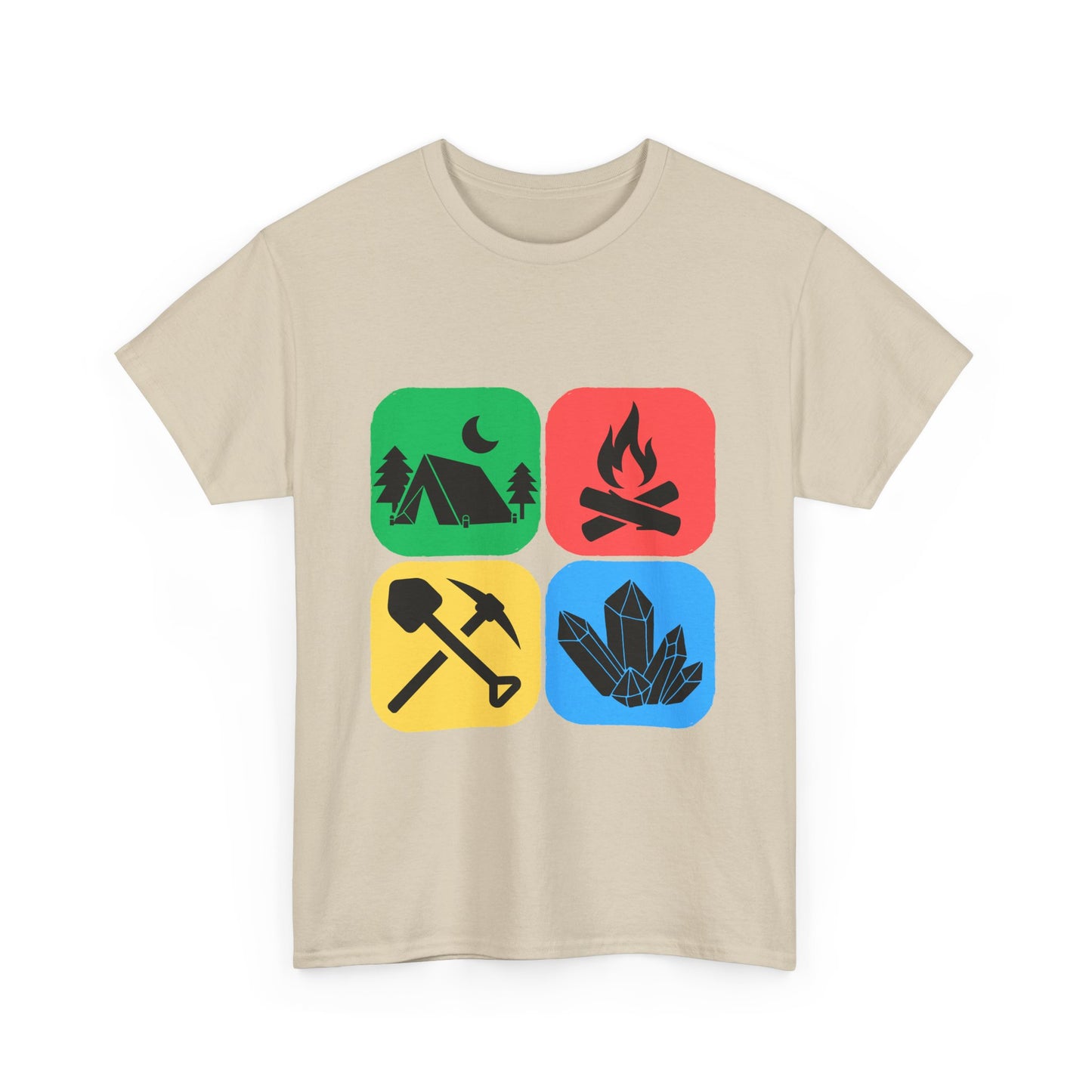 Rockhound Camping Adventure Unisex Tee - Geology Shirt, Outdoor Nature Lover Gift, Hiking Campfire T-Shirt, Rock and Mineral