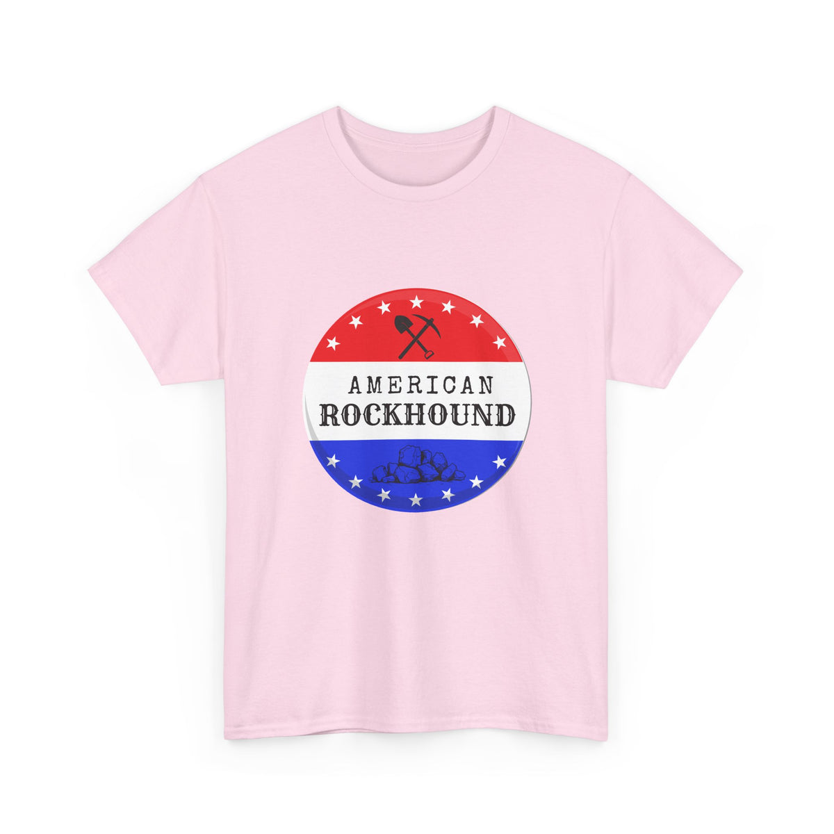 American Rockhound Tee, Patriotic Rock Collector Shirt, Red White Blue Geology Gift