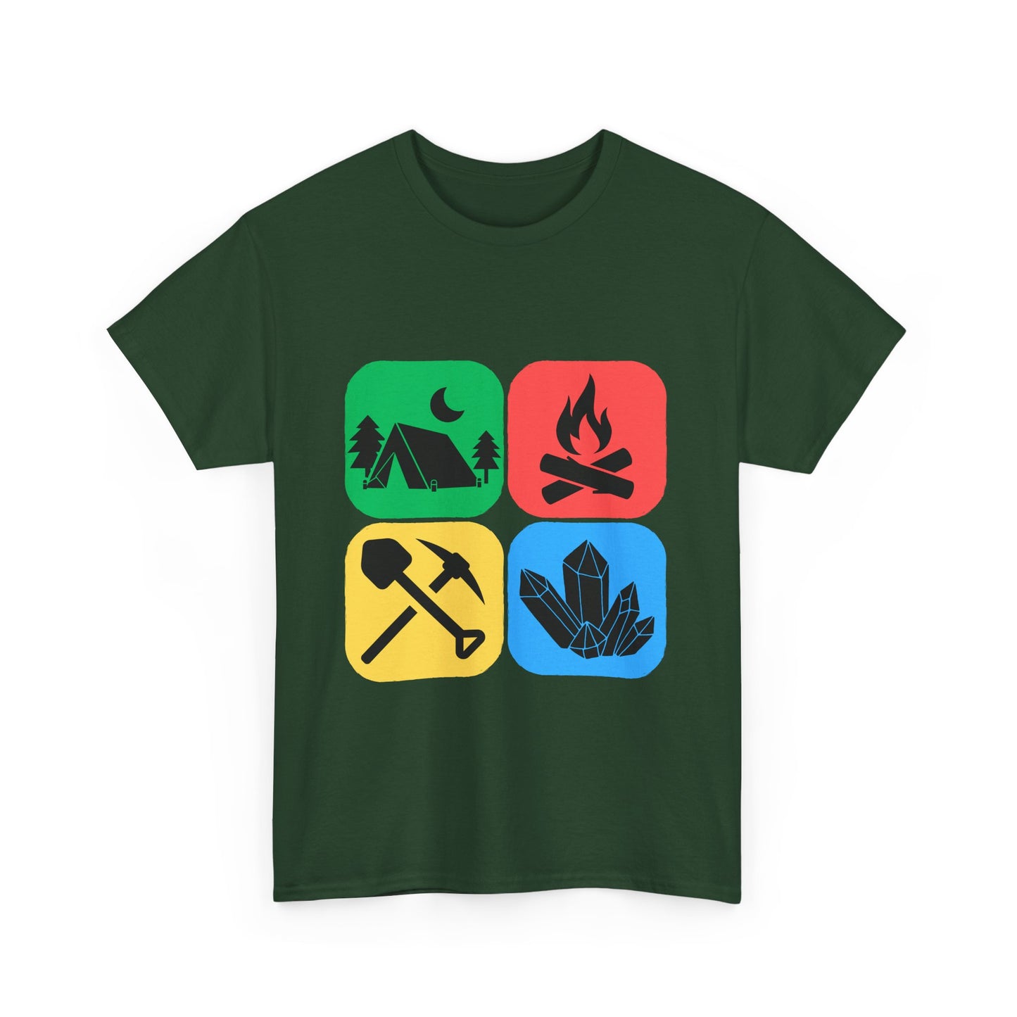 Rockhound Camping Adventure Unisex Tee - Geology Shirt, Outdoor Nature Lover Gift, Hiking Campfire T-Shirt, Rock and Mineral
