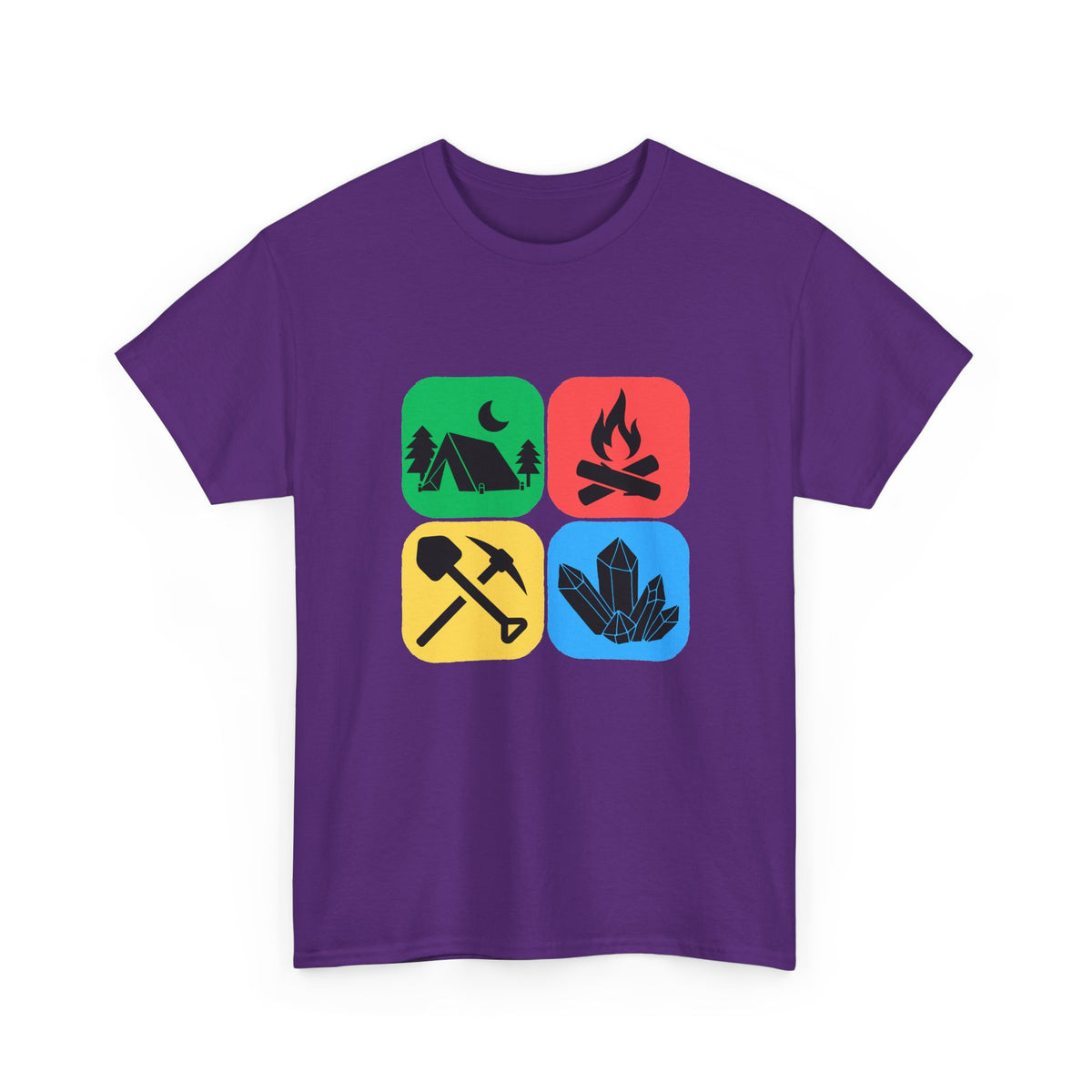 Color Block Icon Rockhound Camping Adventure Unisex Tee