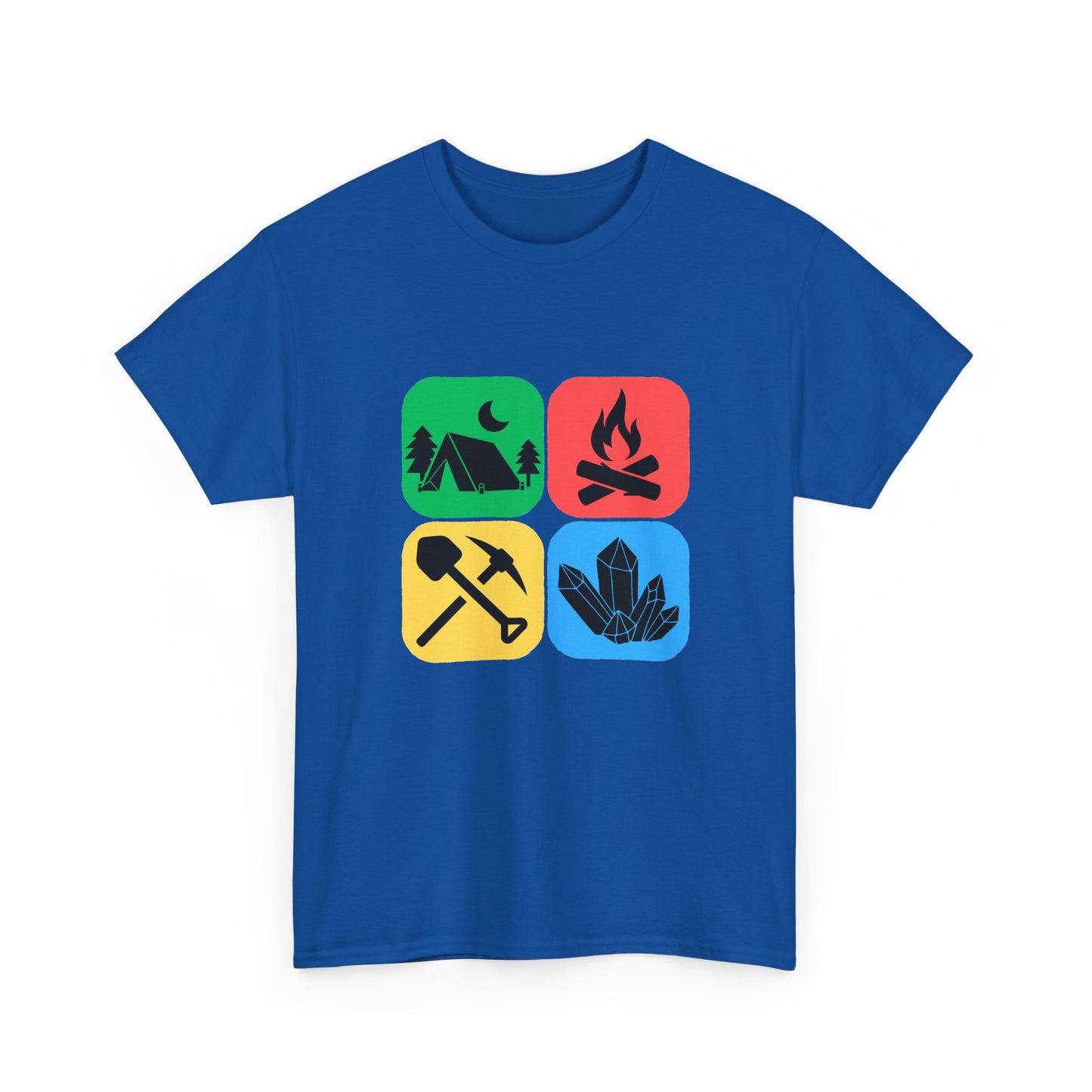 Color Block Icon Rockhound Camping Adventure Unisex Tee
