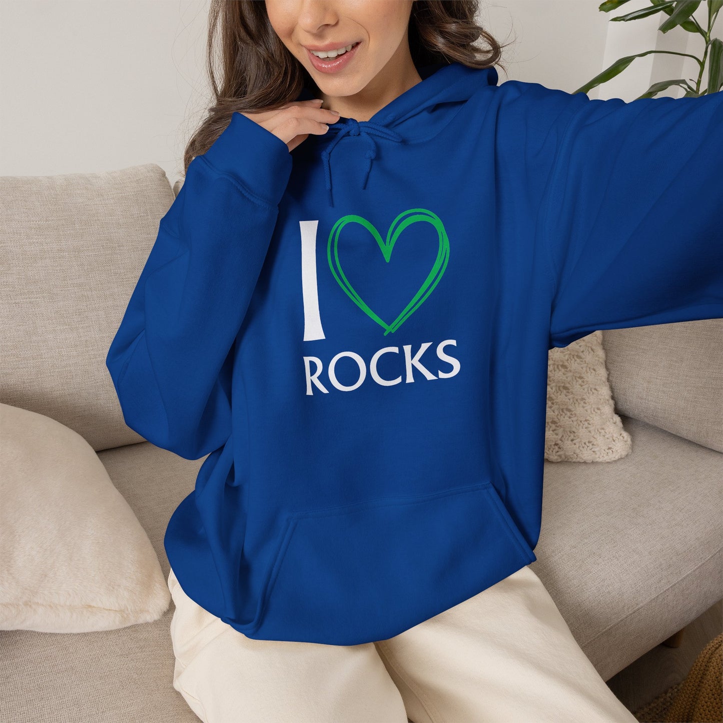 I Love Rocks Hoodie Rockhound, Geology & Rock Collector Hooded Sweatshirt