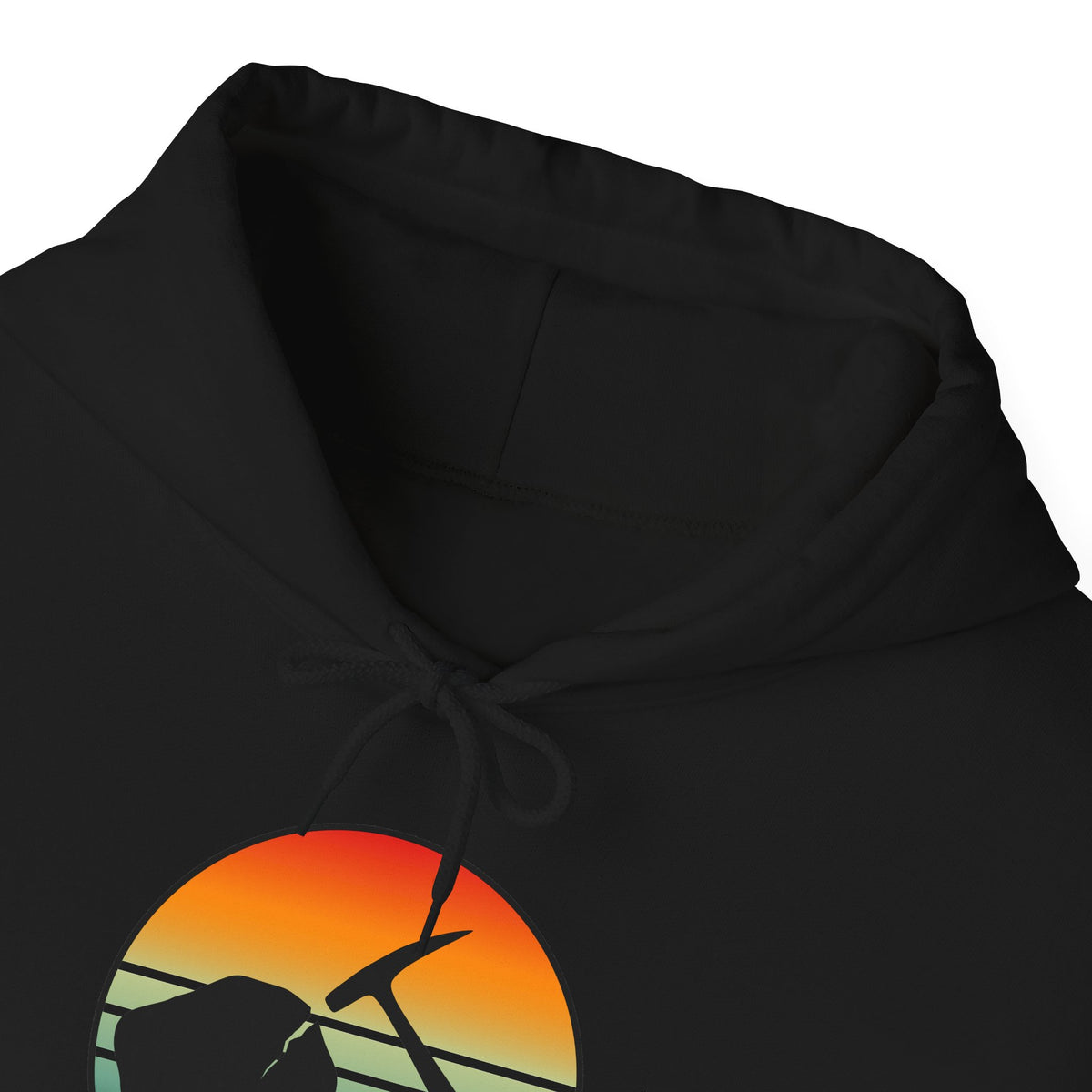 Geology Nerd Hoodie Rock Hammer Sunset Silhouette Rockhound Gift Unisex