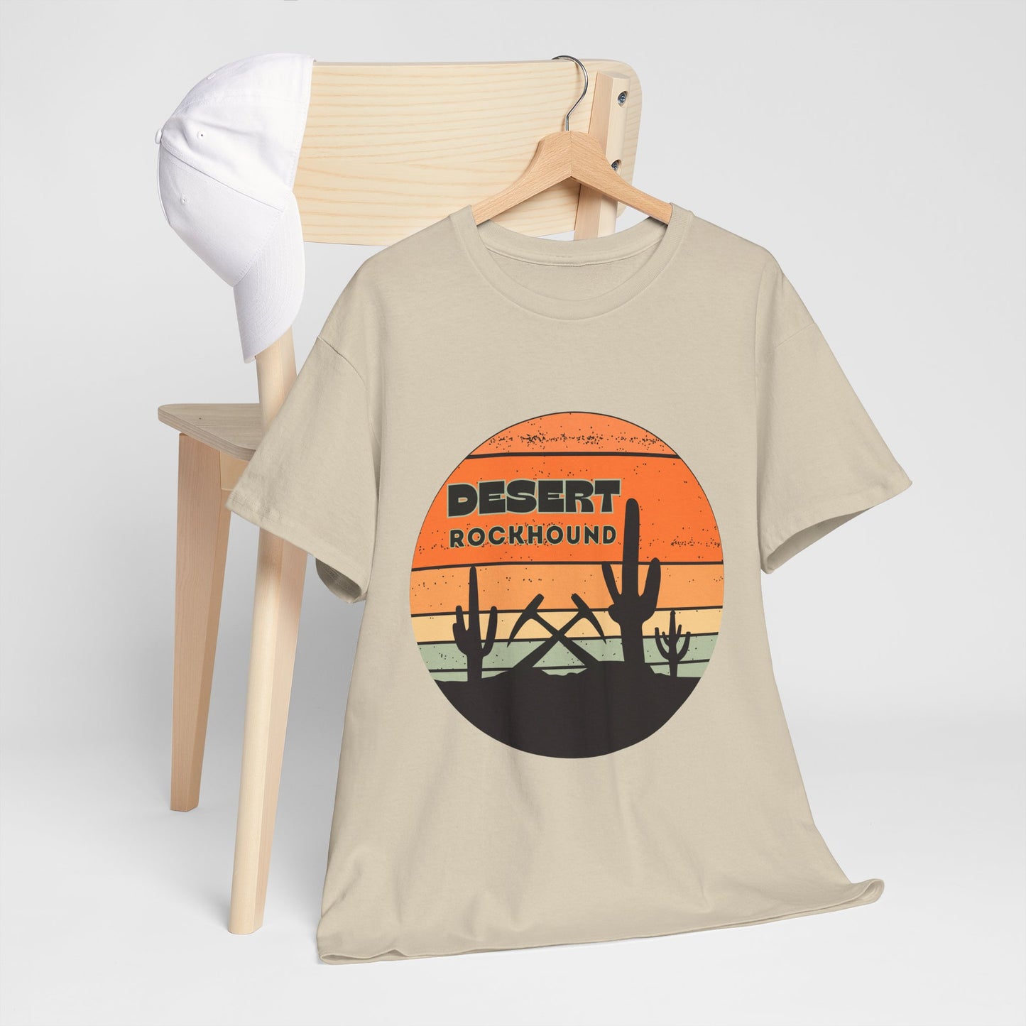 Desert Rockhound Unisex Heavy Cotton Tee Shirt - Perfect for Rock Lovers From Arizona, New Mexico, Utah, California, Texas