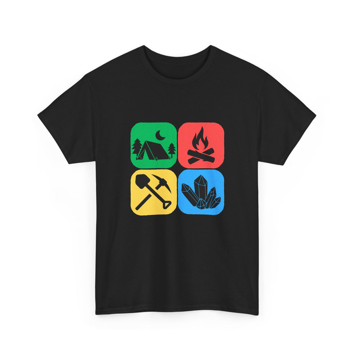 Color Block Icon Rockhound Camping Adventure Unisex Tee