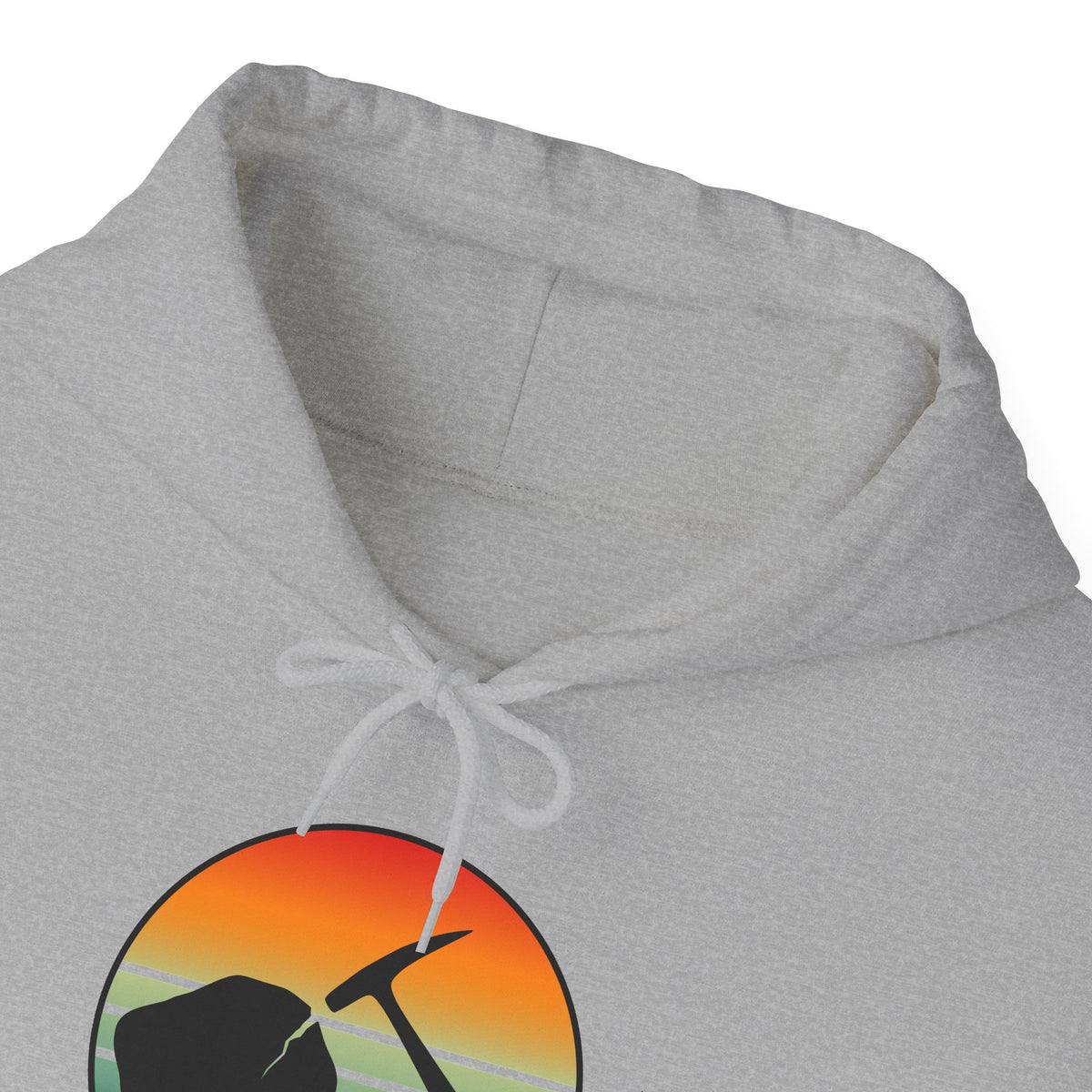 Geology Nerd Hoodie Rock Hammer Sunset Silhouette Rockhound Gift Unisex