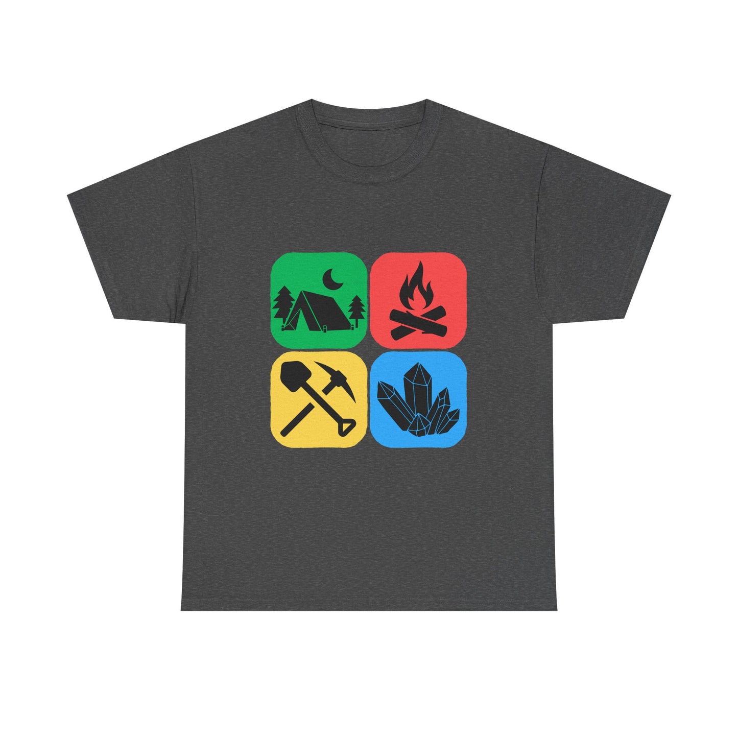 Rockhound Camping Adventure Unisex Tee - Geology Shirt, Outdoor Nature Lover Gift, Hiking Campfire T-Shirt, Rock and Mineral