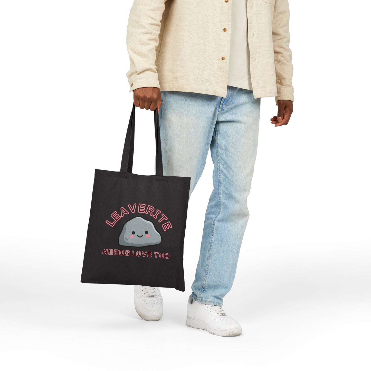 Leaverite Needs Love Too Geology Rockhound Cotton Canvas Tote Bag