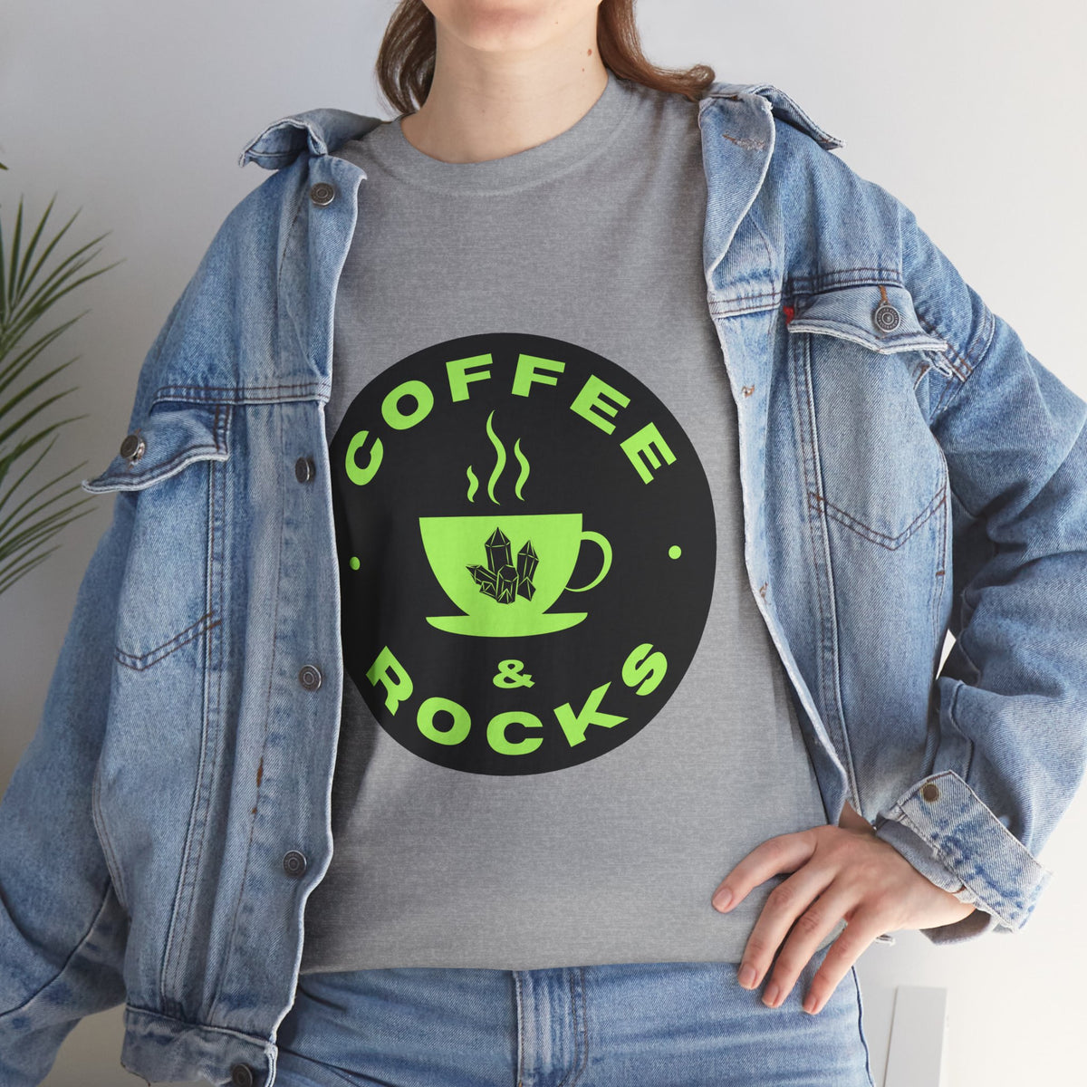 Coffee & Rocks Unisex Heavy Cotton Tee - Perfect for Geologist Coffee Lovers