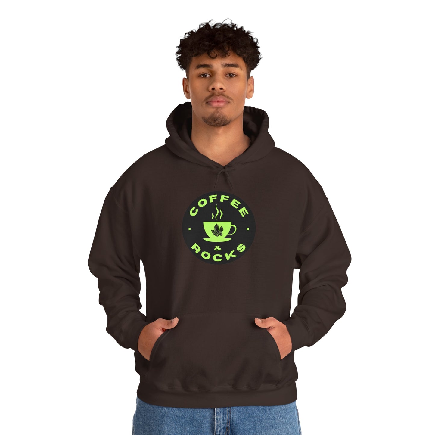 Coffee & Rocks Hoodie Cozy Geology Unisex Hooded Sweatshirt