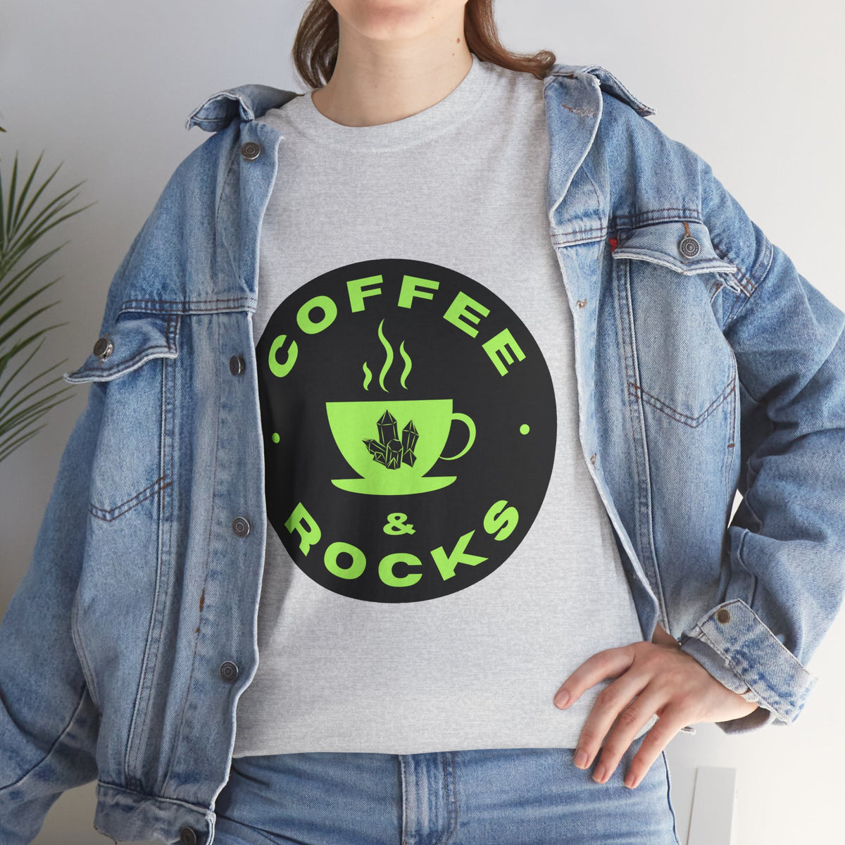 Coffee & Rocks Unisex Heavy Cotton Tee - Perfect for Geologist Coffee Lovers