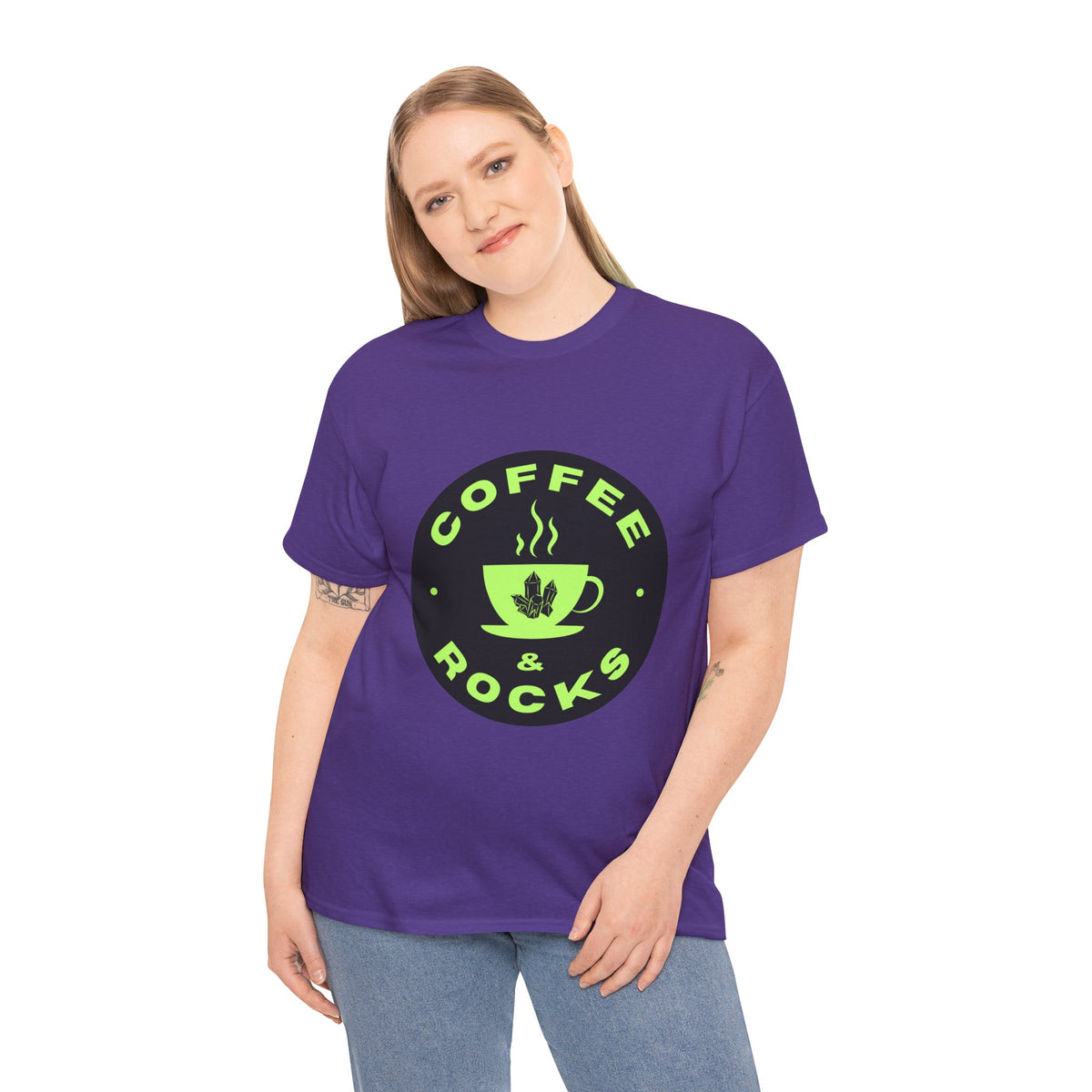 Coffee & Rocks Unisex Heavy Cotton Tee - Perfect for Geologist Coffee Lovers