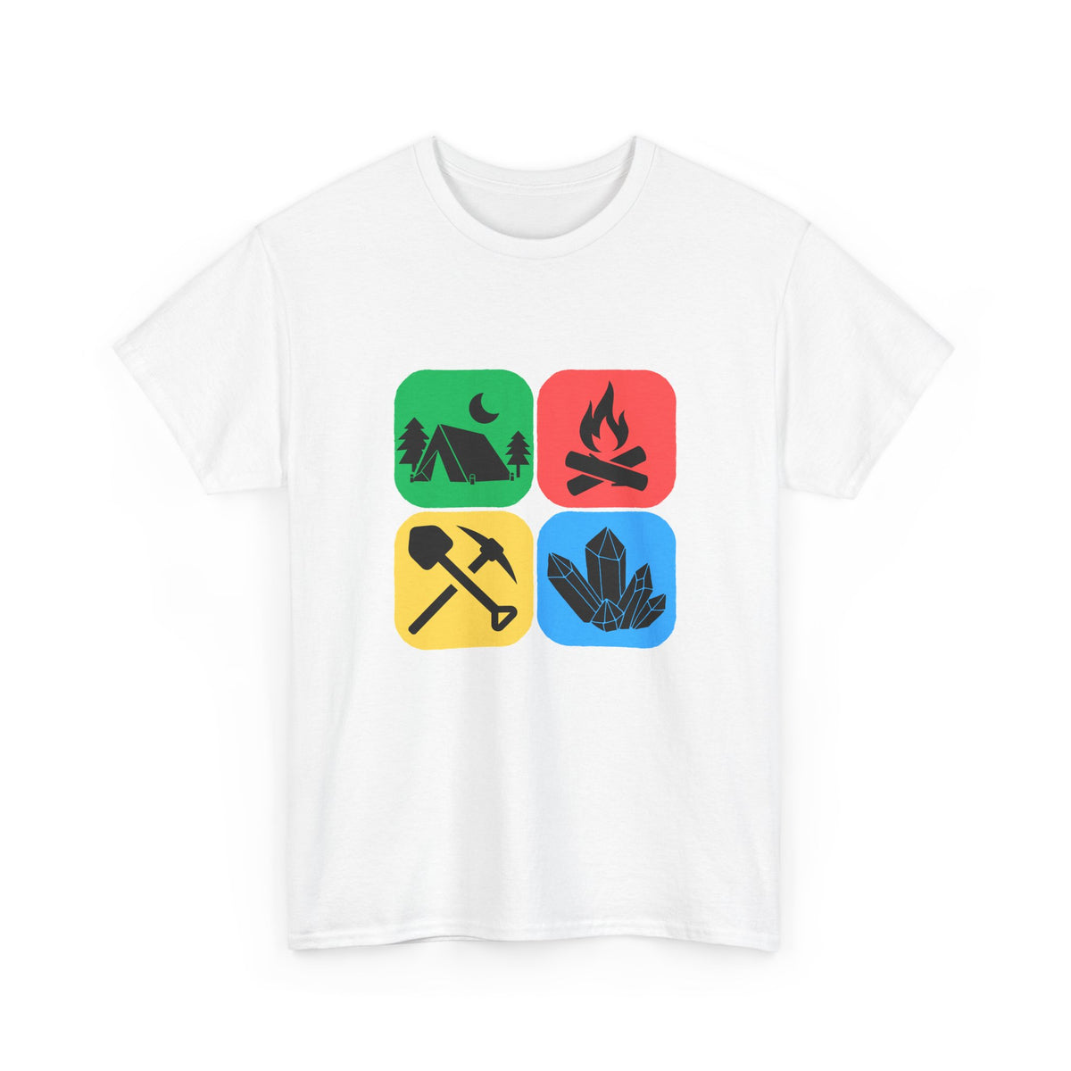 Color Block Icon Rockhound Camping Adventure Unisex Tee