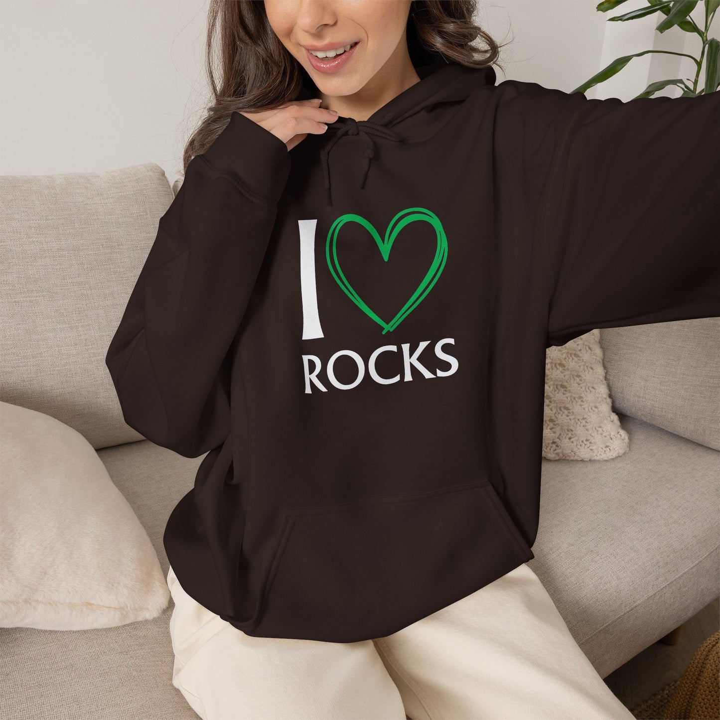 I Love Rocks Hoodie Rockhound, Geology & Rock Collector Hooded Sweatshirt