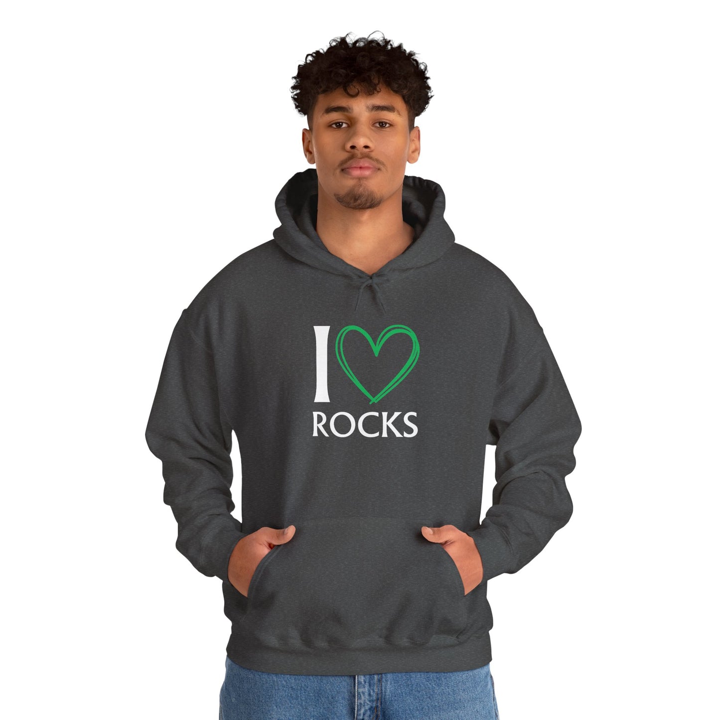 I Love Rocks Hoodie Rockhound, Geology & Rock Collector Hooded Sweatshirt