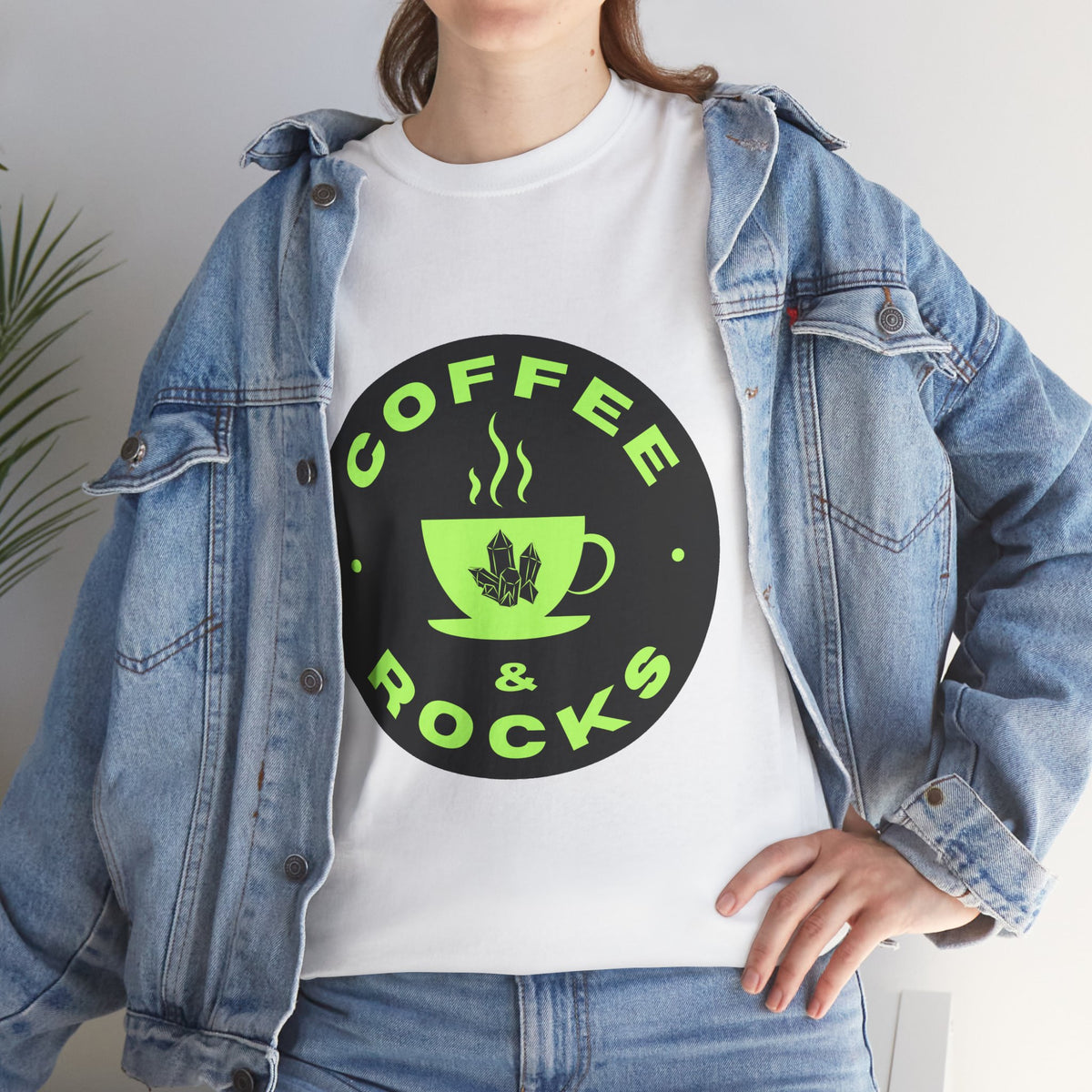 Coffee & Rocks Unisex Heavy Cotton Tee - Perfect for Geologist Coffee Lovers