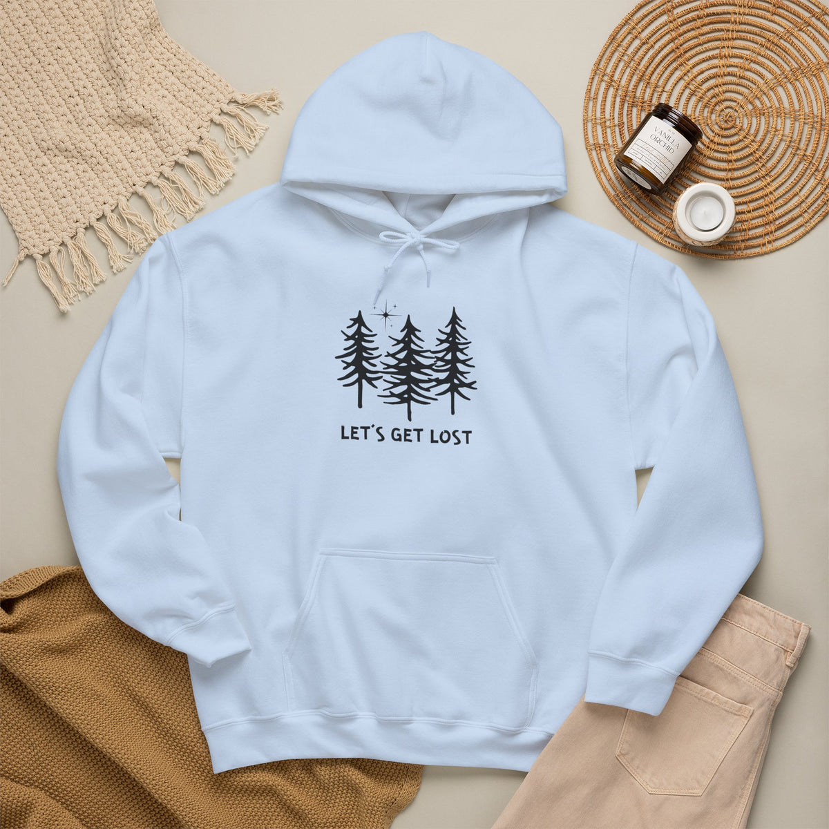 Let's Get Lost Unisex Hoodie Adventure Sweatshirt for Nature Lovers Rockhounds