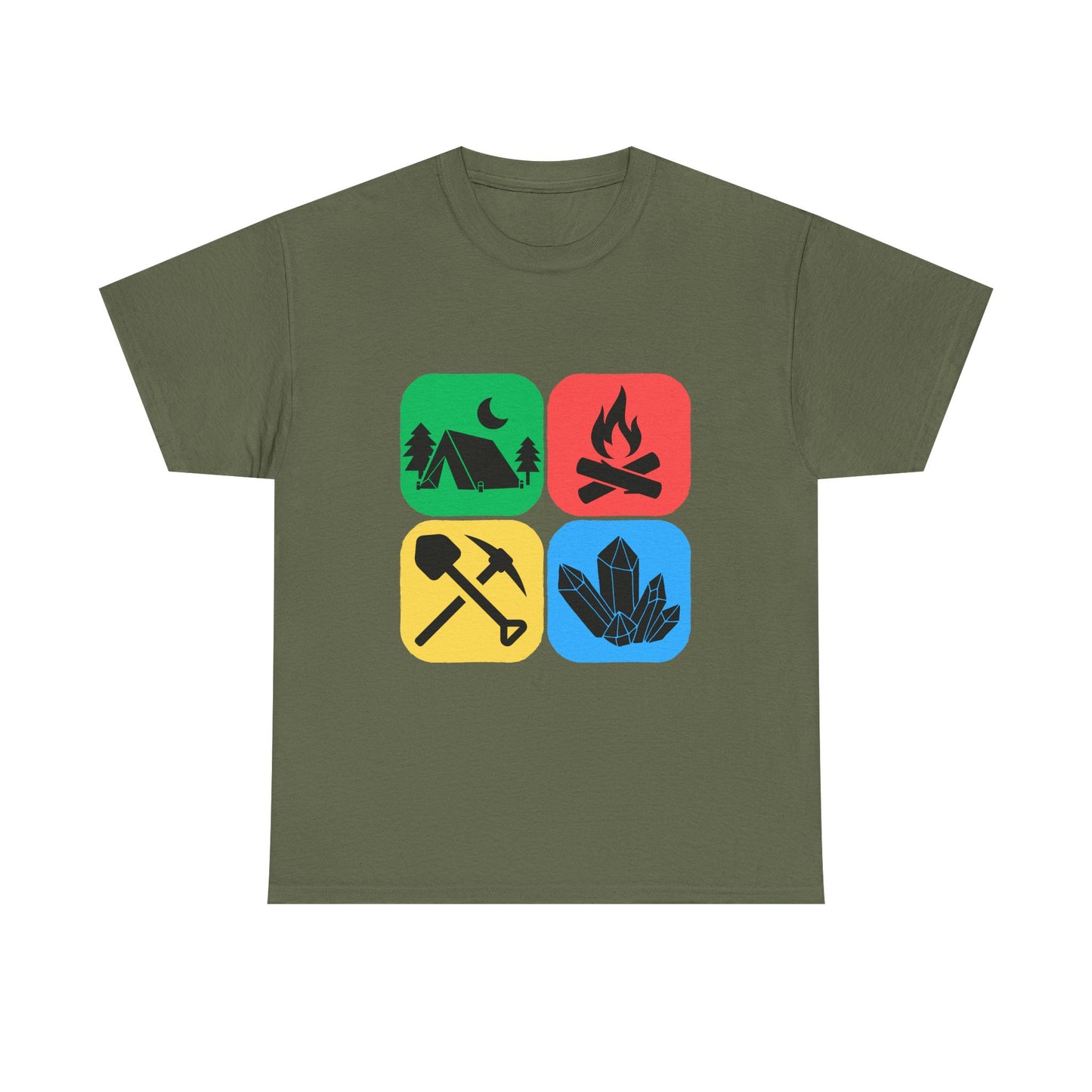 Rockhound Camping Adventure Unisex Tee - Geology Shirt, Outdoor Nature Lover Gift, Hiking Campfire T-Shirt, Rock and Mineral