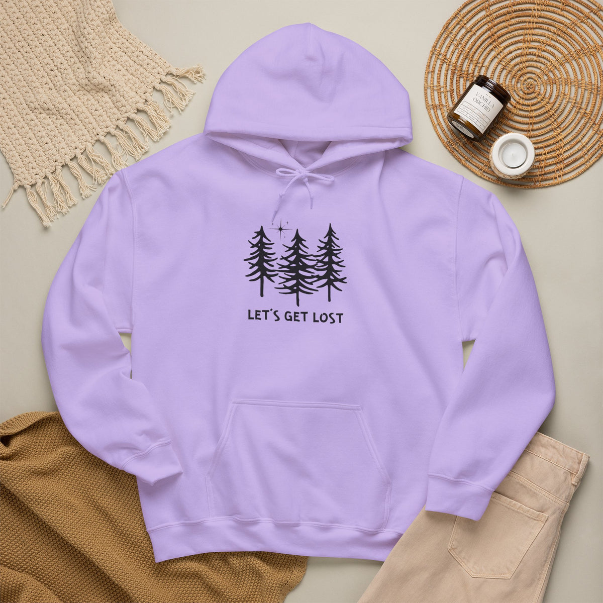 Let's Get Lost Unisex Hoodie Adventure Sweatshirt for Nature Lovers Rockhounds