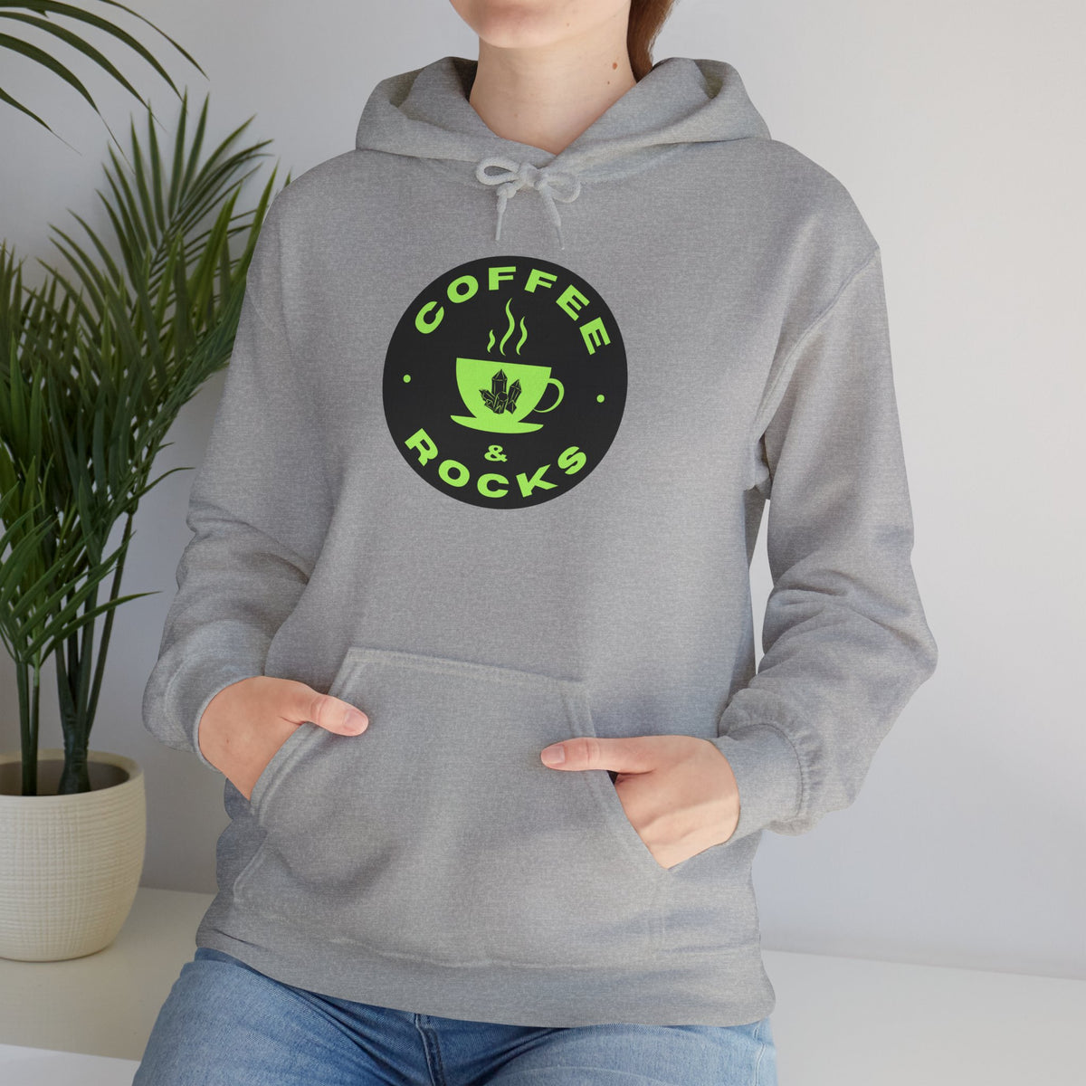 Coffee & Rocks Hoodie Cozy Geology Unisex Hooded Sweatshirt