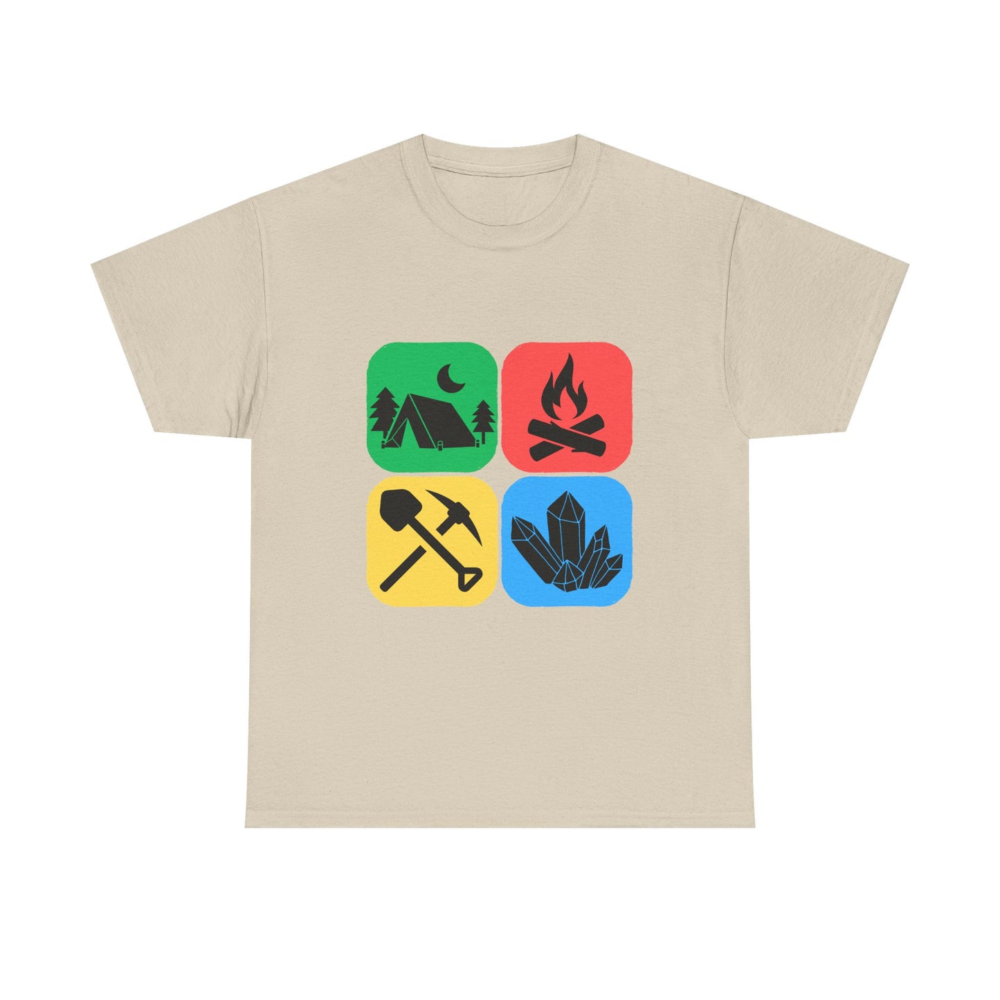 Rockhound Camping Adventure Unisex Tee - Geology Shirt, Outdoor Nature Lover Gift, Hiking Campfire T-Shirt, Rock and Mineral