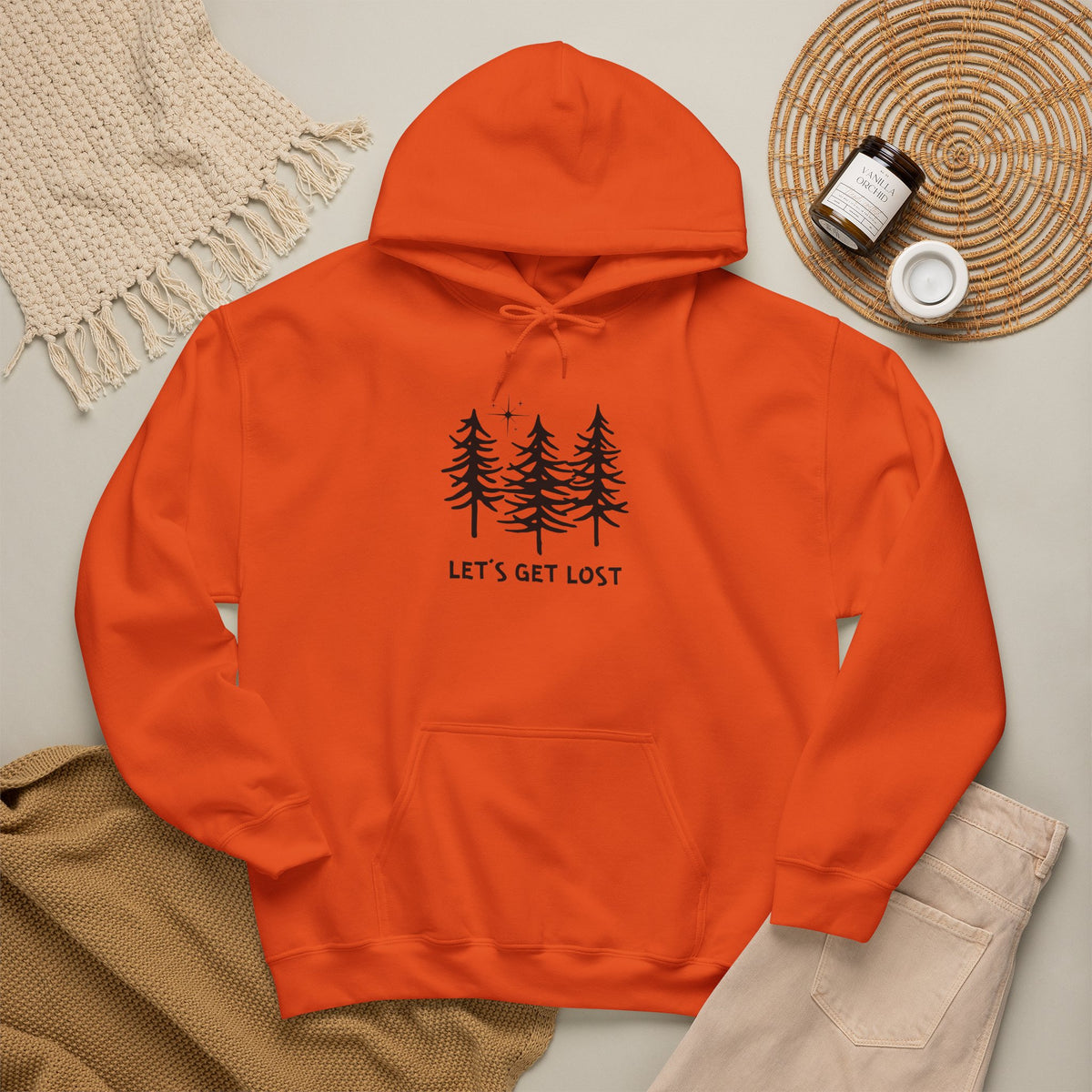 Let's Get Lost Unisex Hoodie Adventure Sweatshirt for Nature Lovers Rockhounds