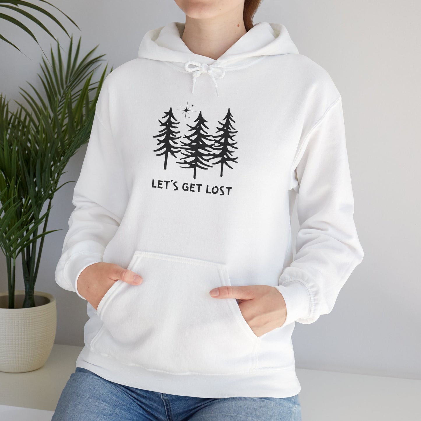 Let's Get Lost Unisex Hoodie Adventure Sweatshirt for Nature Lovers Rockhounds