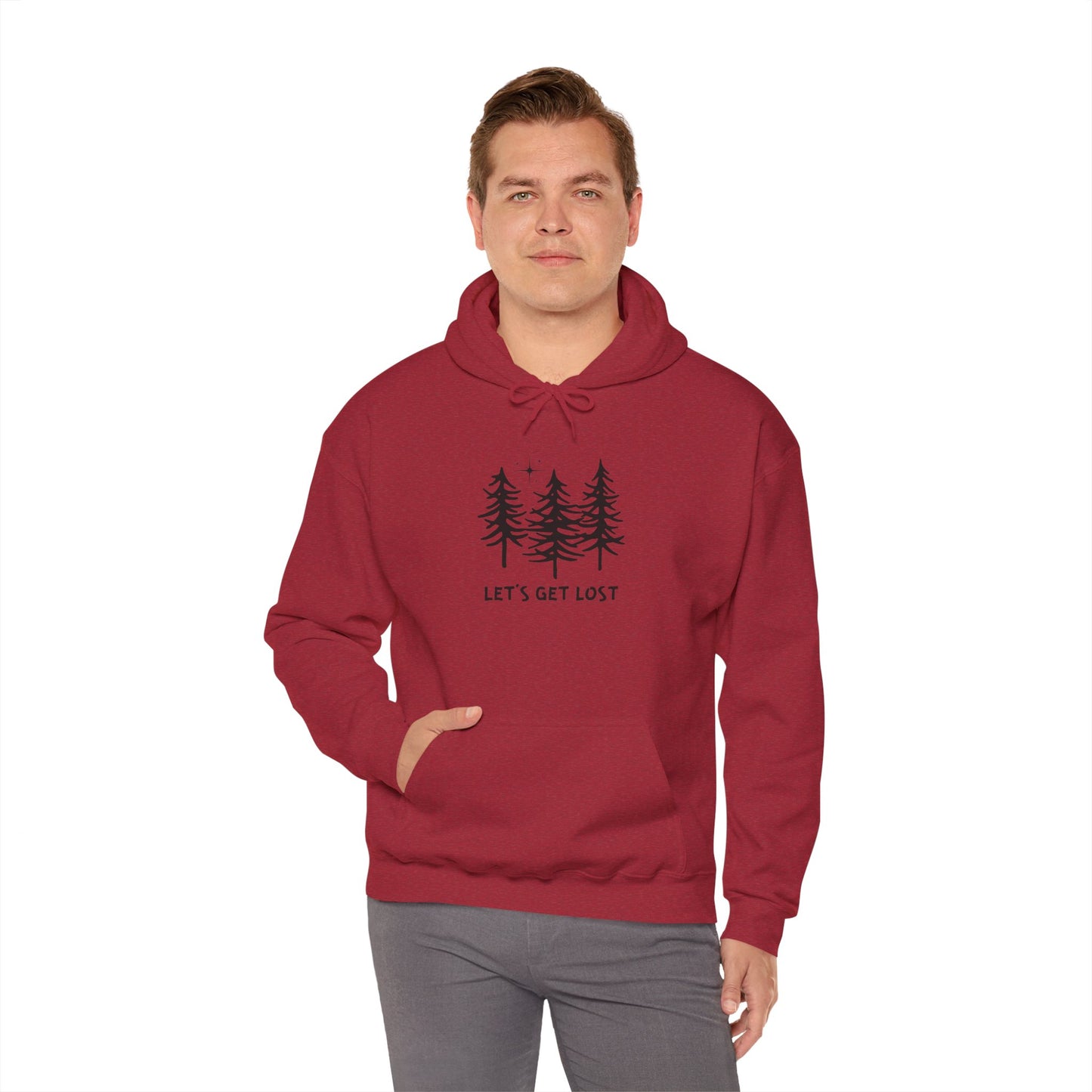 Let's Get Lost Unisex Hoodie Adventure Sweatshirt for Nature Lovers Rockhounds