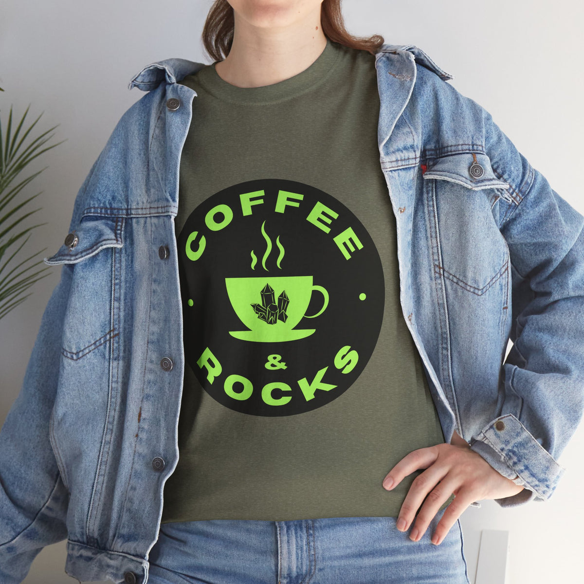 Coffee & Rocks Unisex Heavy Cotton Tee - Perfect for Geologist Coffee Lovers