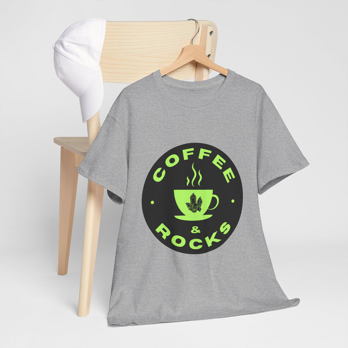 Coffee & Rocks Unisex Heavy Cotton Tee - Perfect for Geologist Coffee Lovers