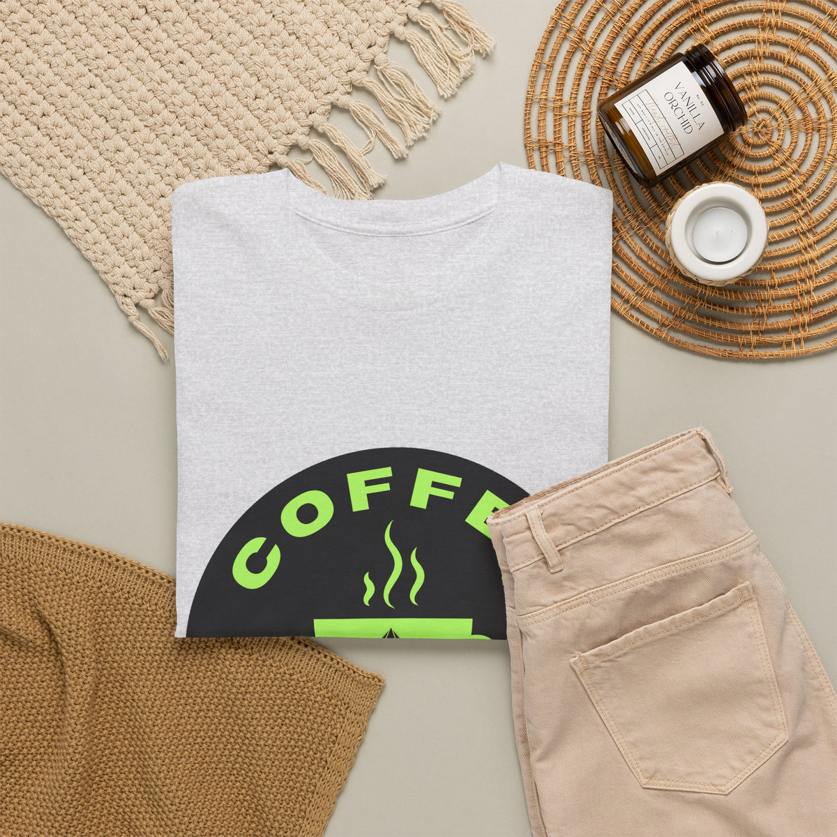 Coffee & Rocks Unisex Heavy Cotton Tee - Perfect for Geologist Coffee Lovers